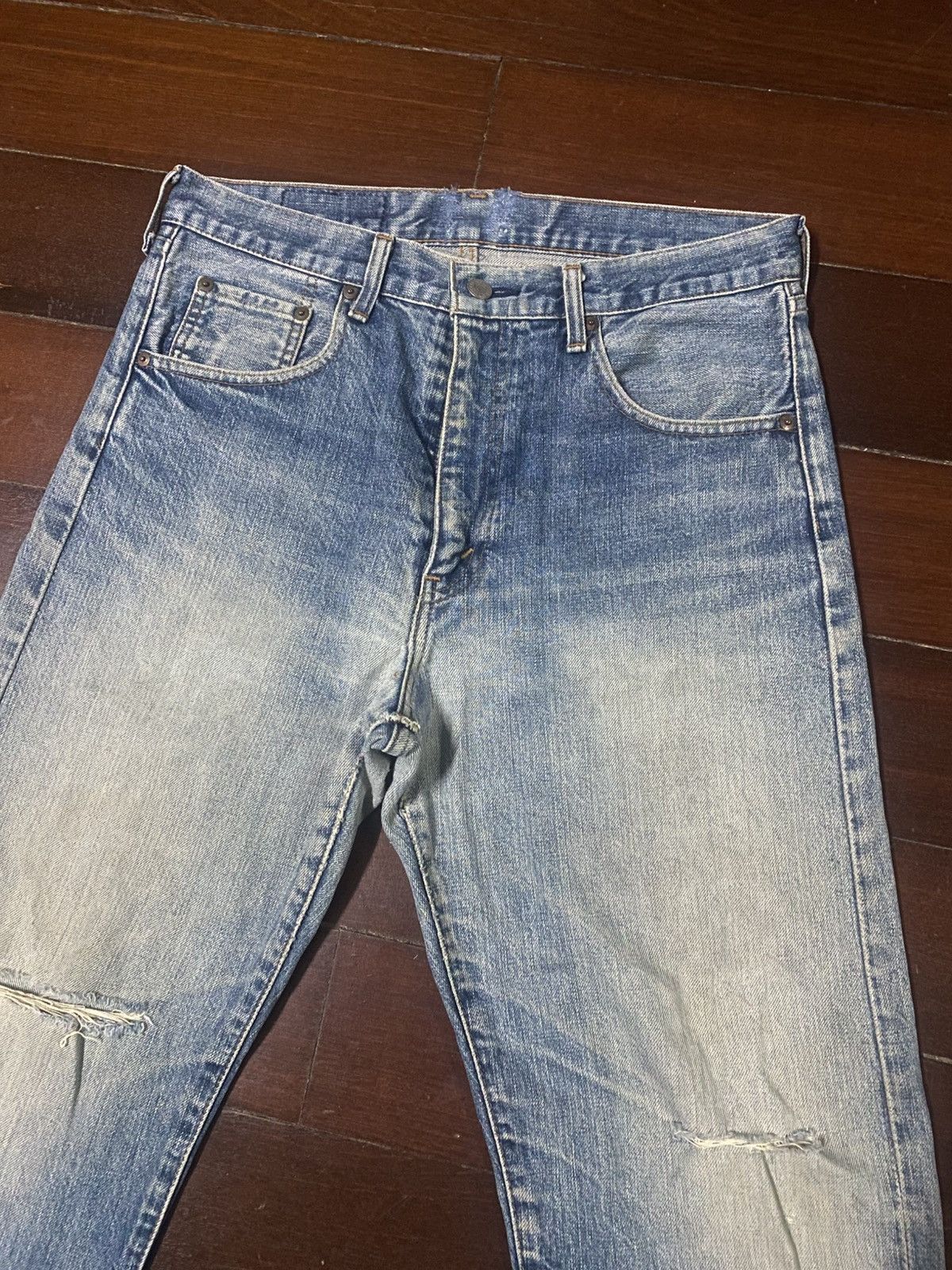 Levi's Vintage Clothing Vintage LEVIS Big E 502XX Selvege J22 button Made in JAPAN Size US 34 / EU 50 - 5 Thumbnail