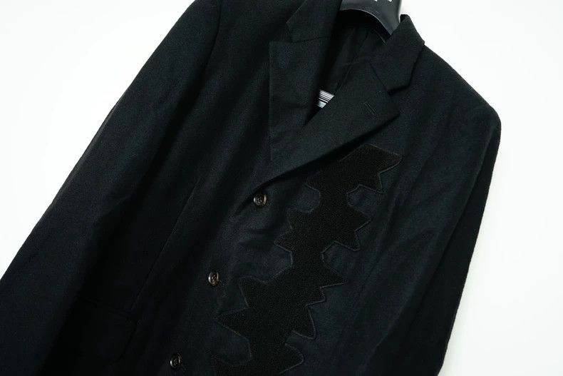 Comme des Garcons Comme Des Garcons Embroidered Patchwork Star Wool Coat Size US S / EU 44-46 / 1 - 3 Thumbnail
