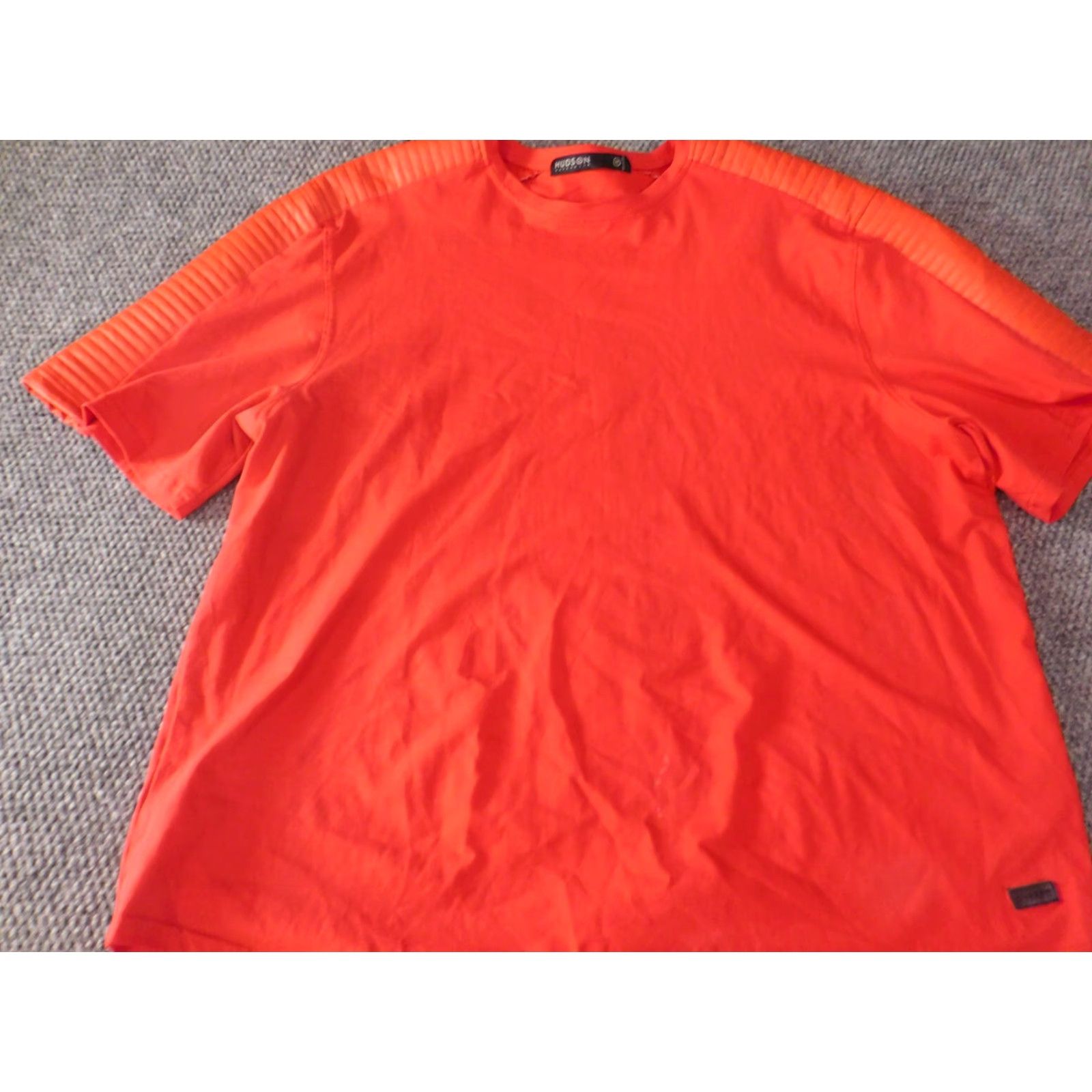 Hudson Hudson Mens T-Shirt 3XL Red Designer Crew Neck Short Sleeve Cotton Breathable Logo Classic Fit Regular Men Size US XXL / EU 58 / 5 - 3 Thumbnail