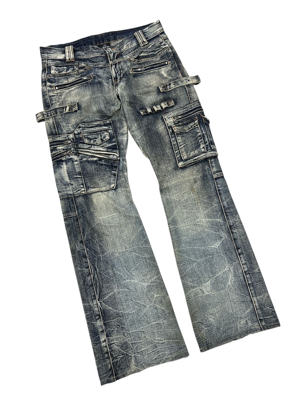 If Six Was Nine FLARED🔥SEMANTICS DESIGN DISTRESSED PANT Size US 32 / EU 48 - 5 Thumbnail