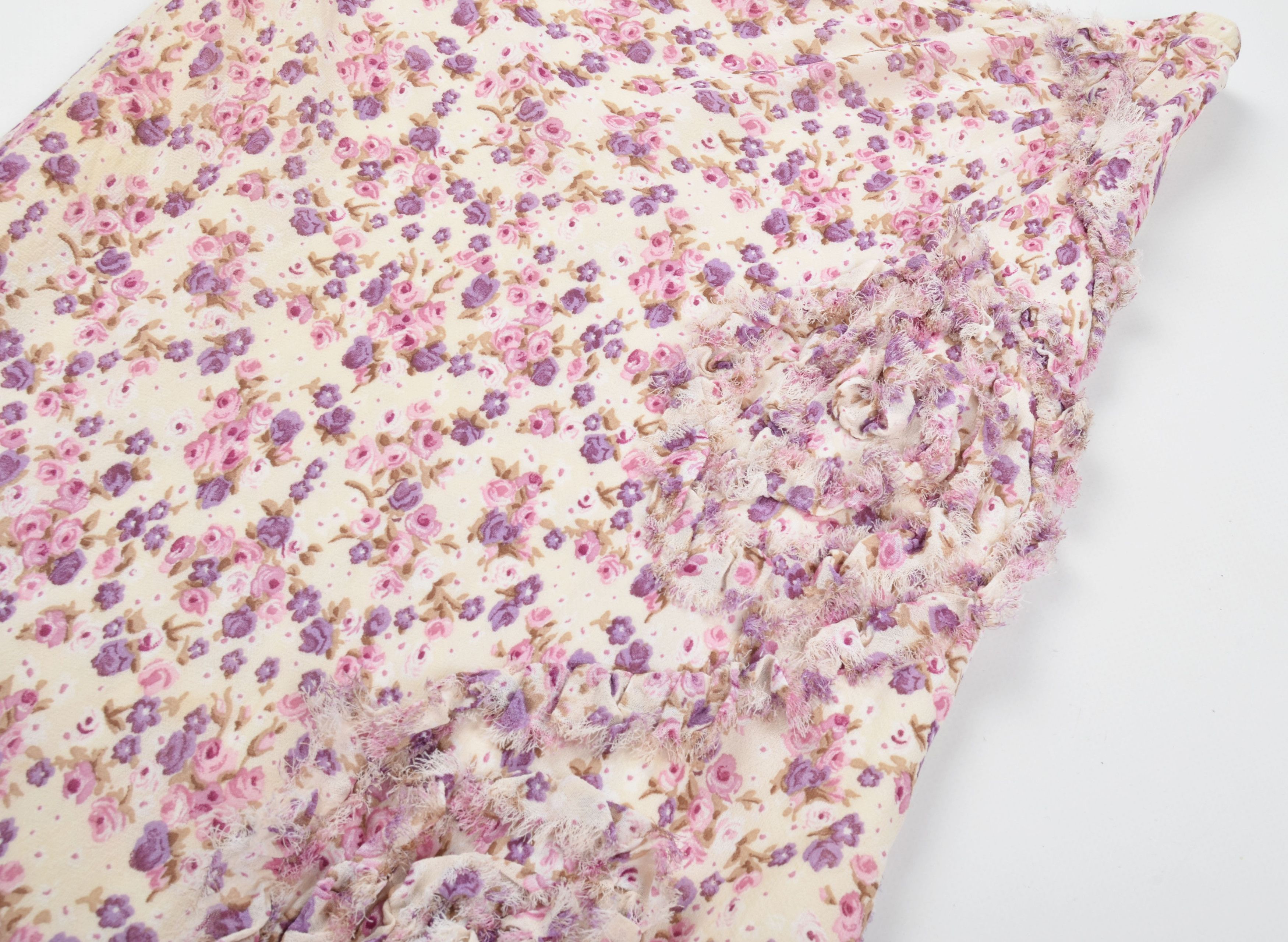 Vintage Vintage Naf Naf Y2K Mesh Floral Fairy Ruffle Skirt Size 28" / US 6 / IT 42 - 7 Thumbnail