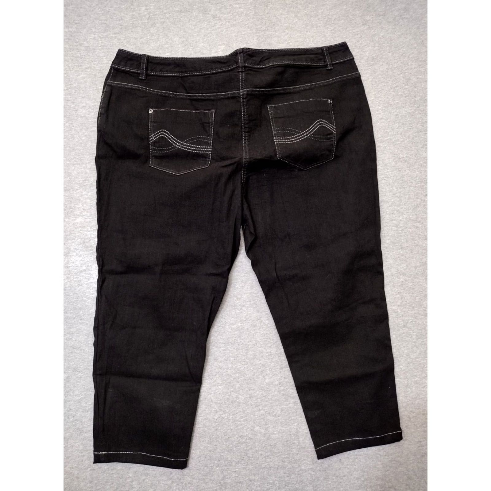 Denime Unbranded Women Stretch Skinny Denim Jeans 20 Black Size 42" / US 20 - 2 Thumbnail