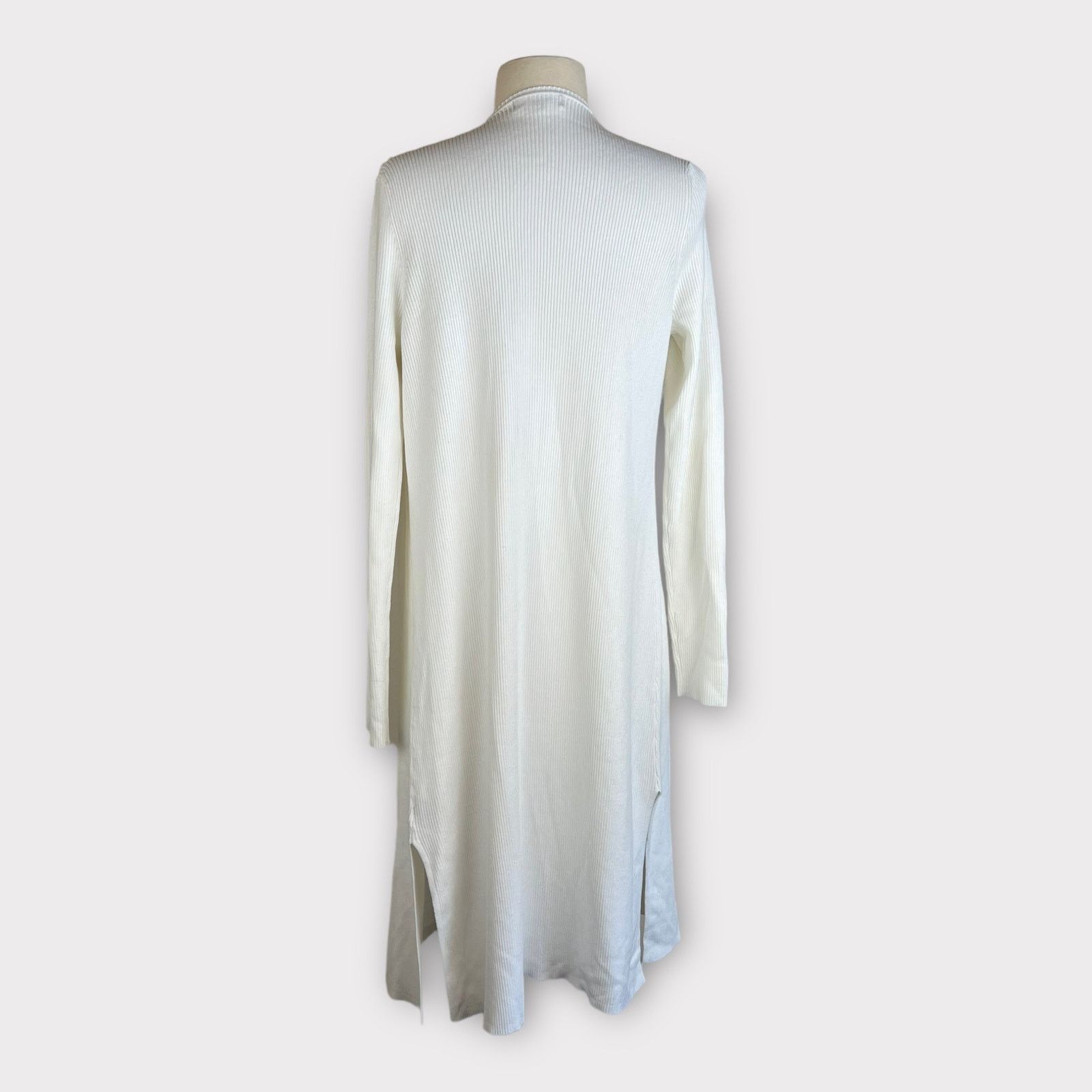 Nordstrom 525 America | Longline Open Cardigan Double Slit | Medium Size M / US 6-8 / IT 42-44 - 6 Thumbnail