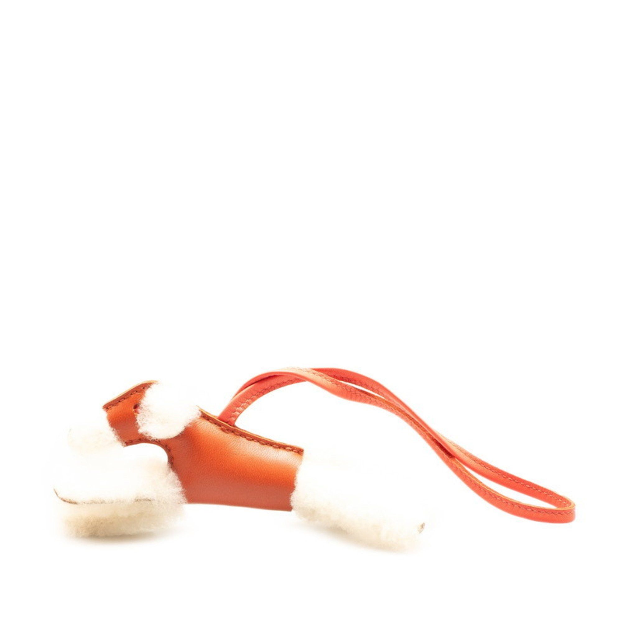Hermes Hermes Buddy Charm Bag Ivory Red Mouton Anjou Milo Women's HERMES Size ONE SIZE - 1 Thumbnail