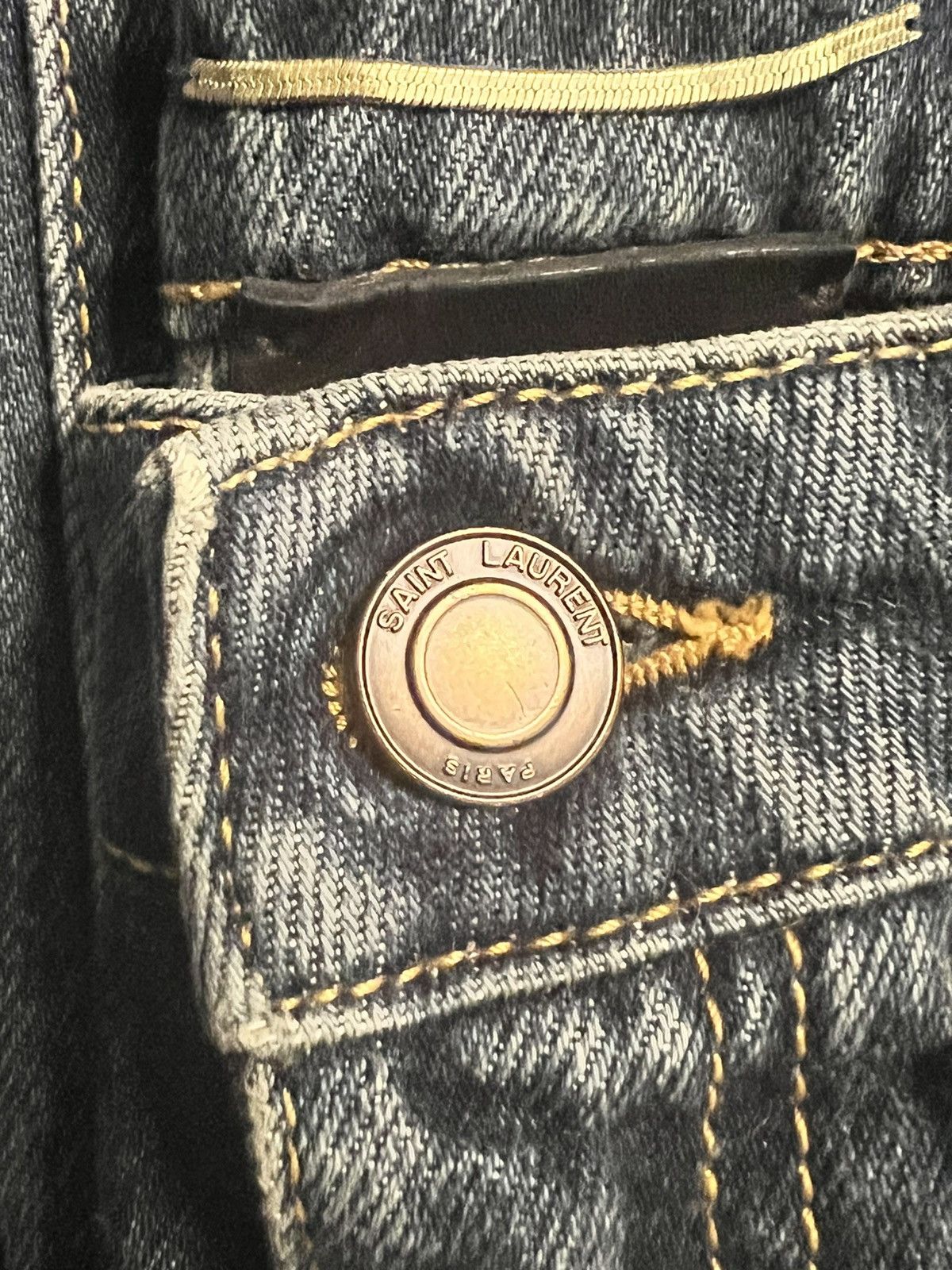 Saint Laurent Paris Saint Laurent D25 Bootcut Cropped Jeans Blue 27” NWOT Size 27" / US 4 / IT 40 - 7 Thumbnail