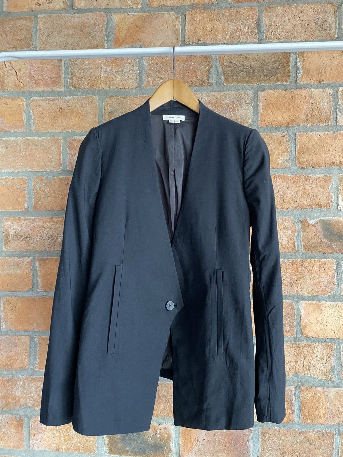 Helmut Lang HELMUT LANG New York Black Deep V-Neck Blazer Size XS / US 0-2 / IT 36-38 - 15 Thumbnail