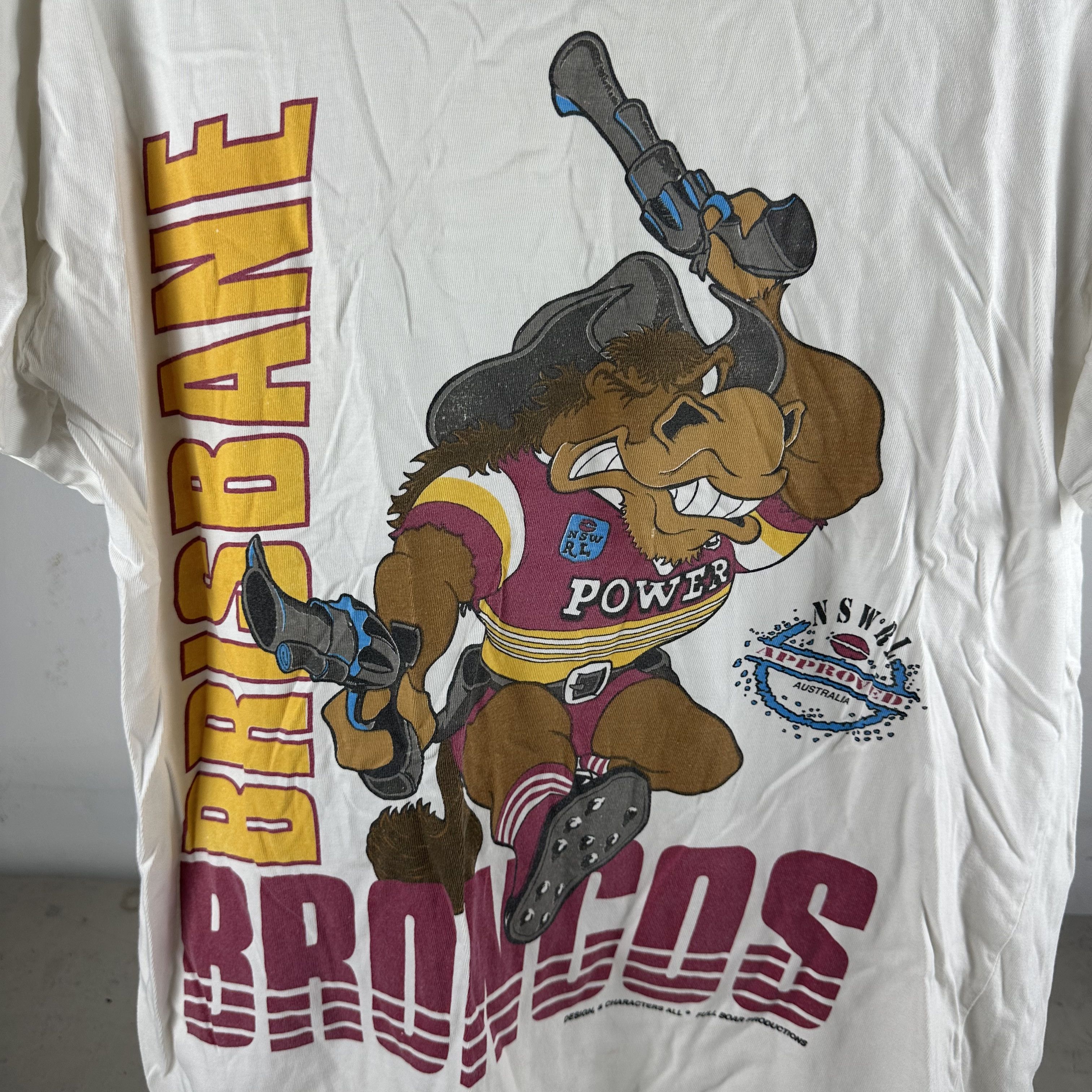 Vintage 90s Brisbane Broncos National Rugby League NRL T-shirt Size US L / EU 52-54 / 3 - 2 Thumbnail