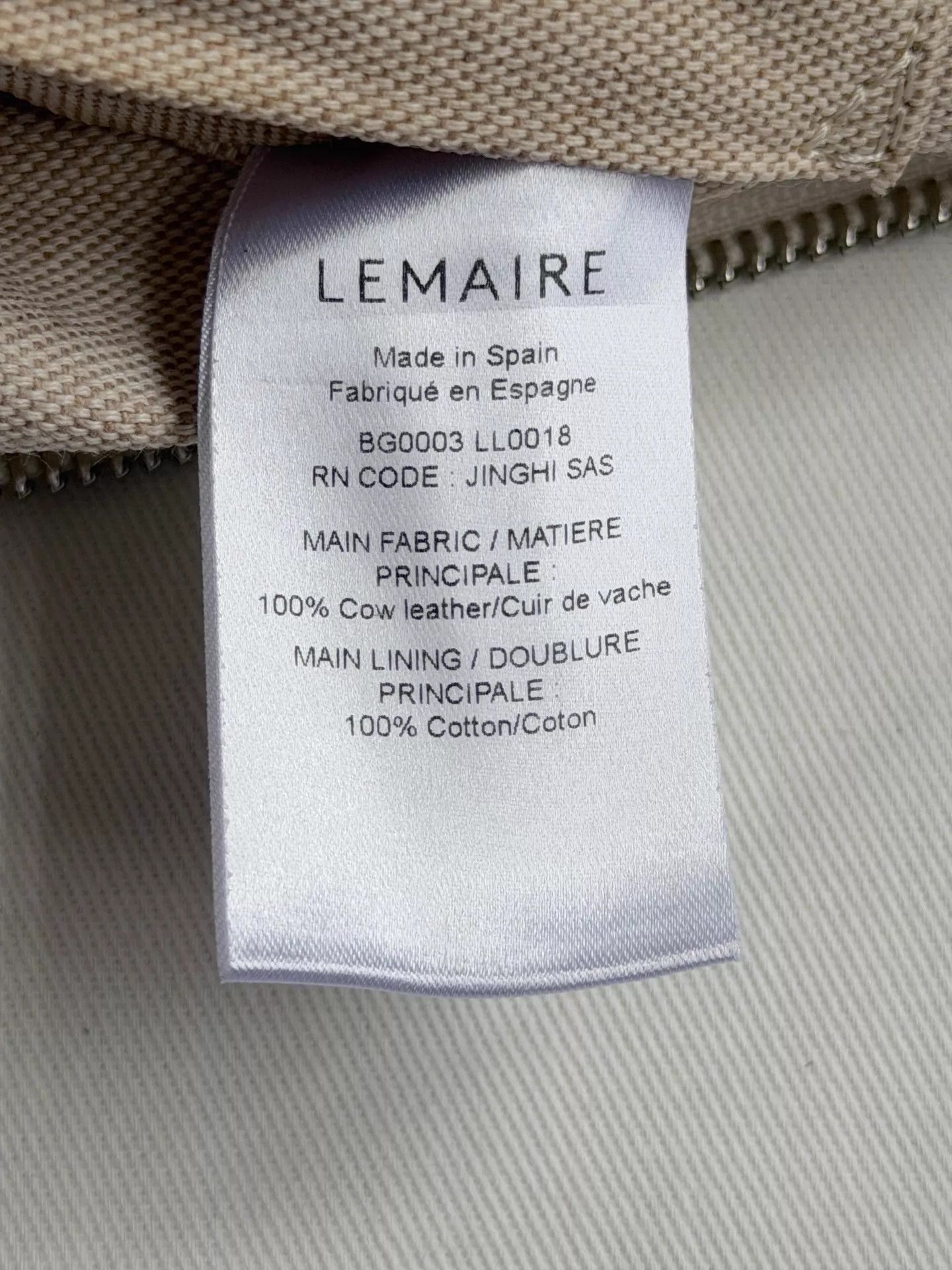Lemaire Lemaire CroissantBag ChalkWhite GrainLeather Small Size ONE SIZE - 8 Thumbnail