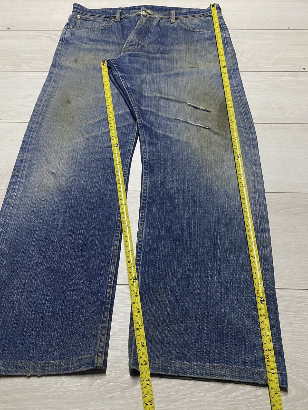 Japanese Brand Vintage Japanese Brand Mud Wash Distressed Baggy Jeans Size US 36 / EU 52 - 13 Thumbnail
