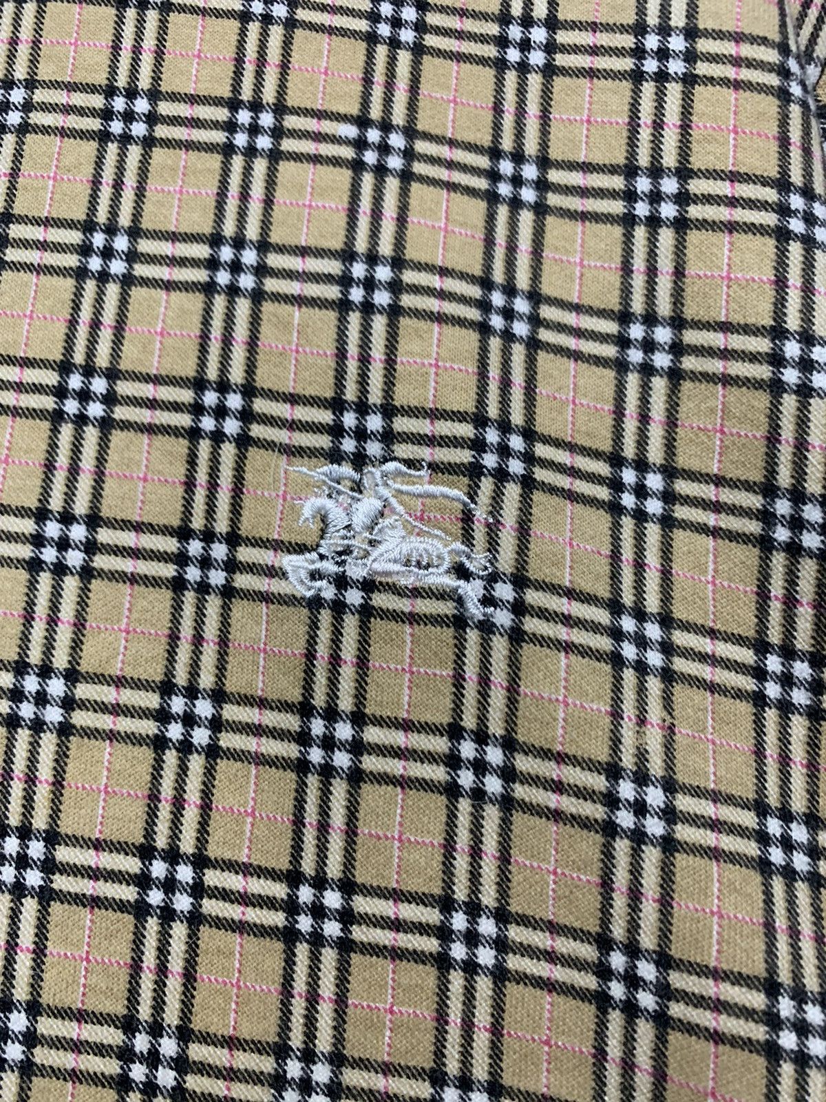 Burberry × Vintage Burberrys iconic Novacheck L/S polo shirt vintage Size L / US 10 / IT 46 - 3 Thumbnail