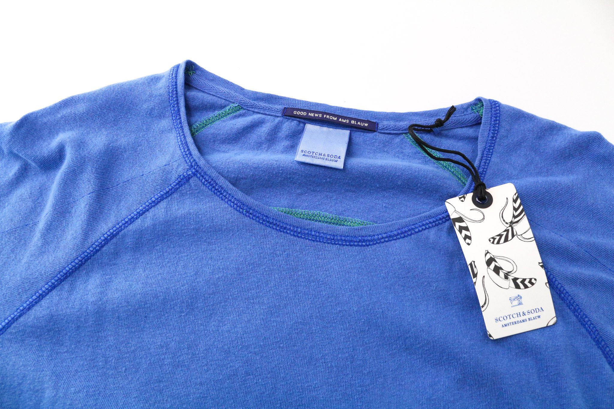 Scotch & Soda AMS BLAUW S/M Blue Pocket 3/4 Sleeve T-Shirt 74479 Size US S / EU 44-46 / 1 - 3 Thumbnail