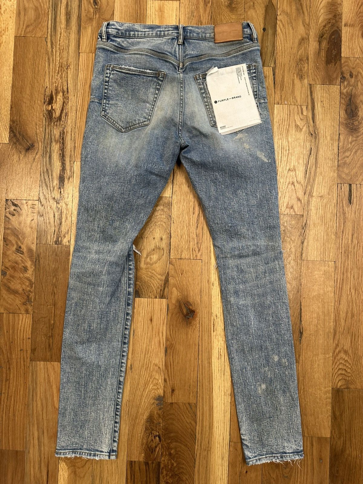Purple Brand Purple Brand Knee Hole Highlight Blue Denim Jeans Size 31 Size US 31 - 2 Thumbnail
