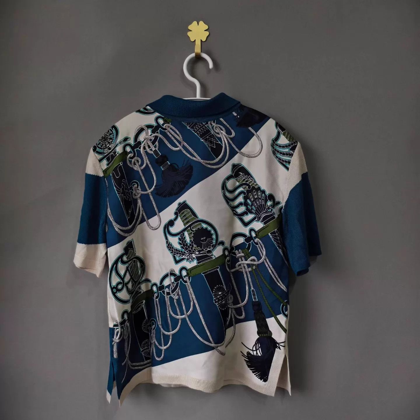 Hermes Hermes New White Blue Print Short-Sleeve Tee 34 99 Size XS / US 0-2 / IT 36-38 - 2 Thumbnail