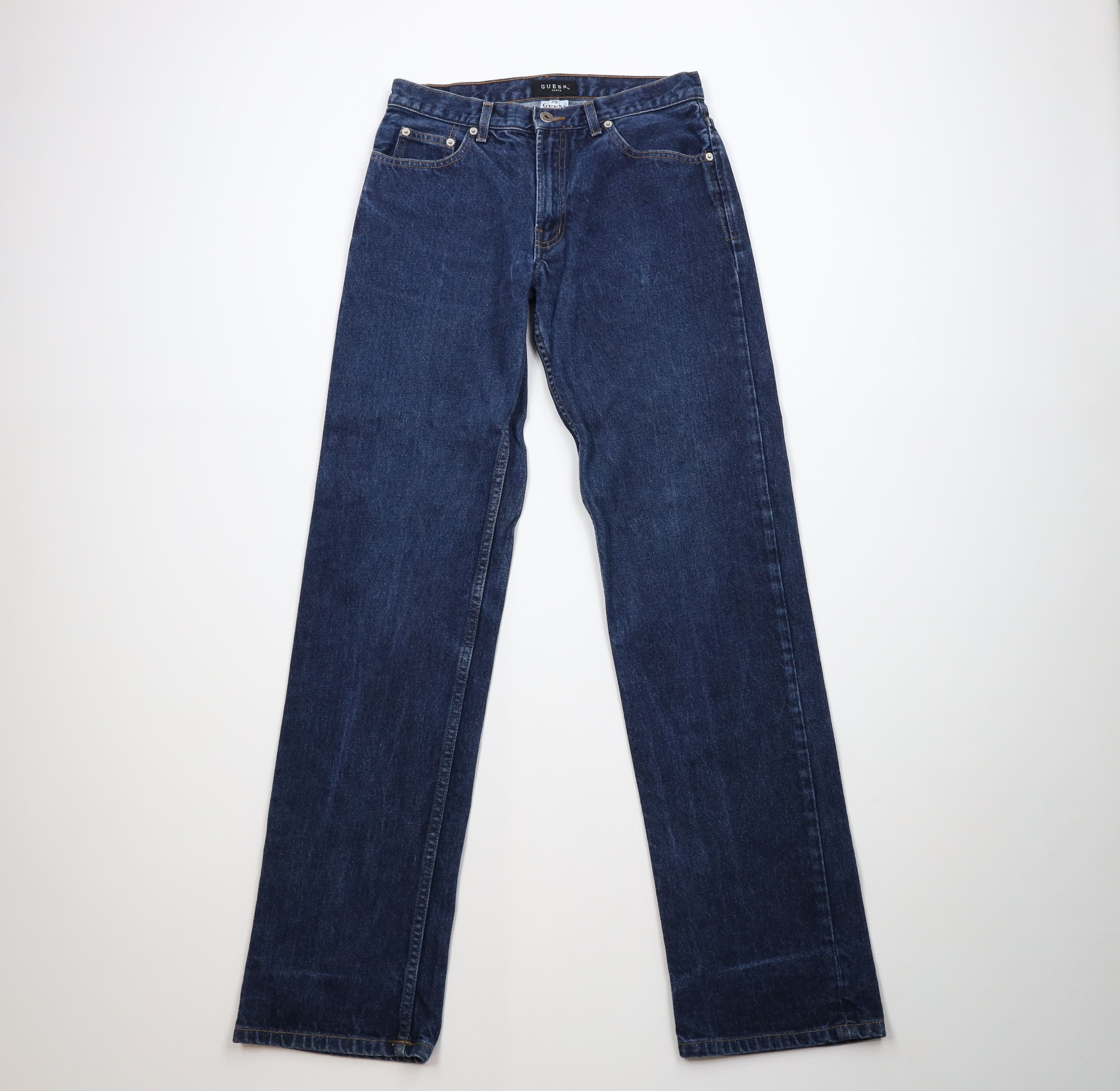 Guess Vintage 90s Guess Straight Leg Denim Jeans Blue Cotton USA Size US 29 - 1 Thumbnail