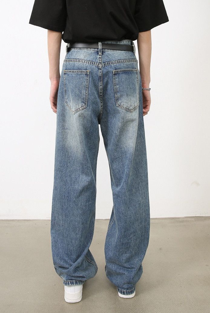 Japanese Brand × Jean Men's washed retro straight casual jeans Size US 32 / EU 48 - 5 Thumbnail