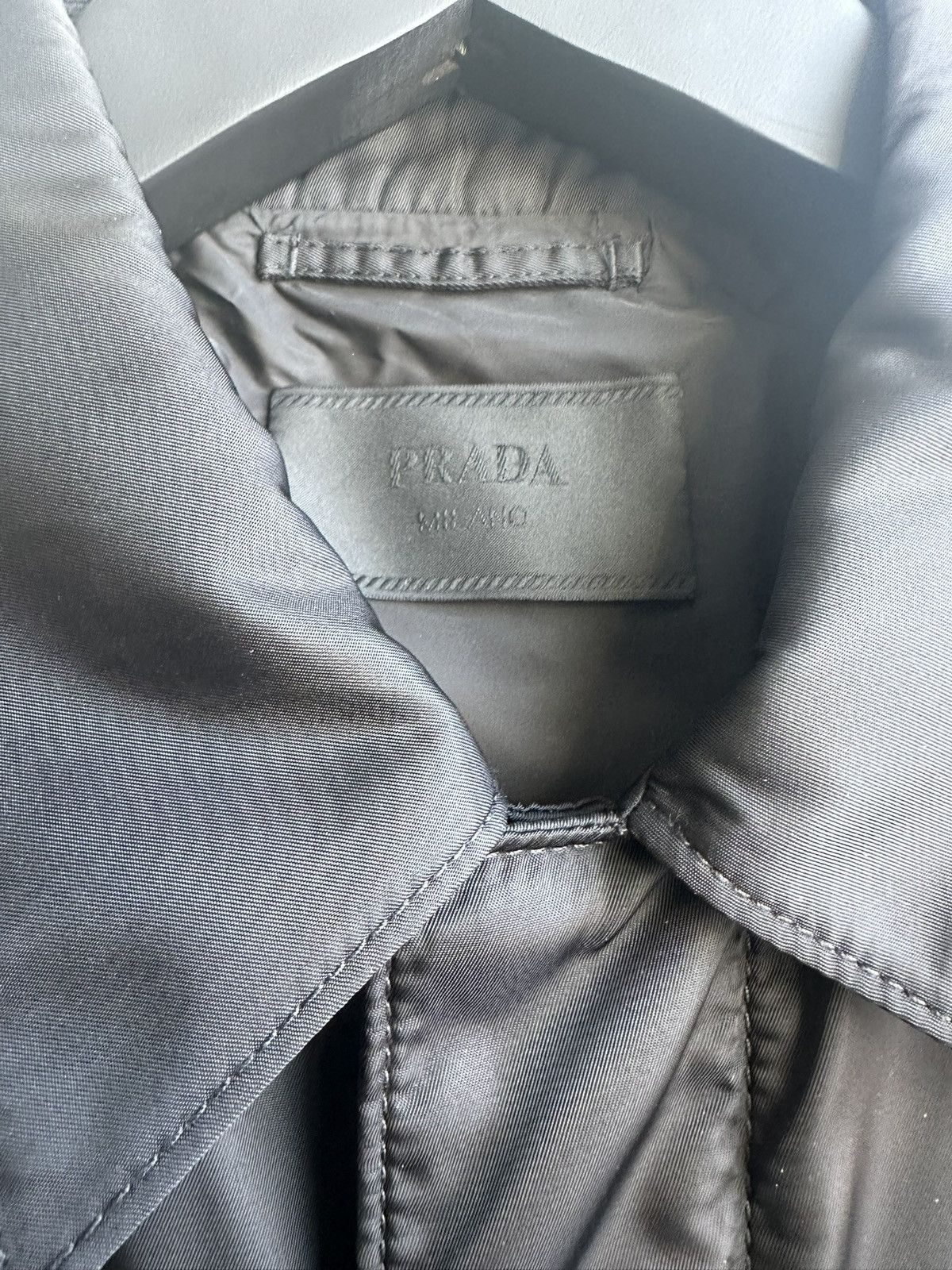 Prada Re-Nylon Black Coat w/ Enamel Logo Size US L / EU 52-54 / 3 - 3 Thumbnail