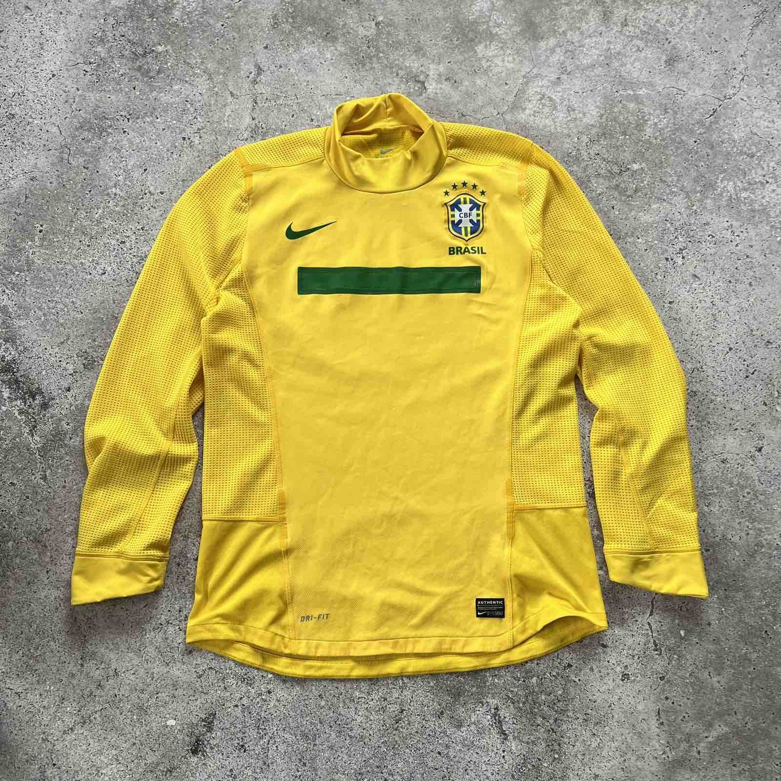 Nike Brazil home 2011/2012 Soccer jersey football Matchworn Sz XL Size US XL / EU 56 / 4 - 1 Thumbnail