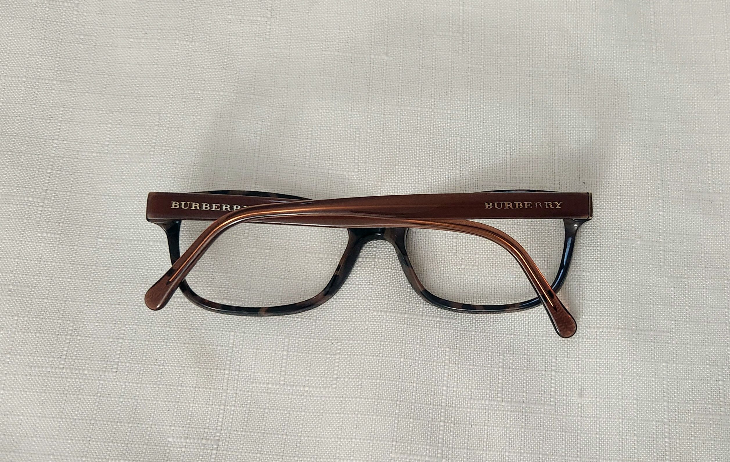 Burberry × Designer Burberry B2201 Italy Made 3648 Eyeglasses 52-17 140 Brown Size ONE SIZE - 6 Thumbnail
