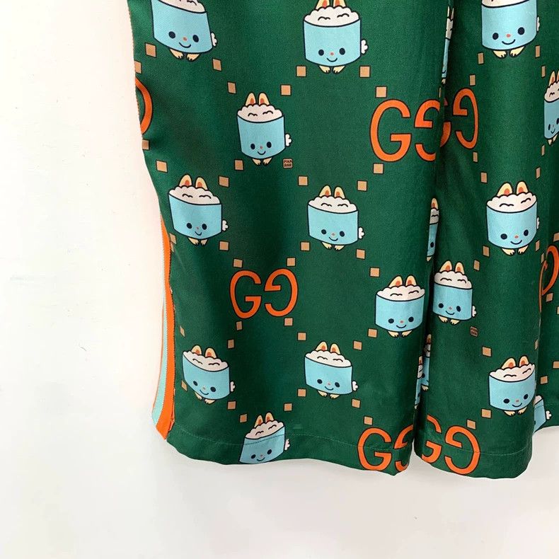 Gucci Gucci SizeS Green cartoon logo printed full-printed mulberr Size 24" / US 00 / IT 34 - 5 Thumbnail