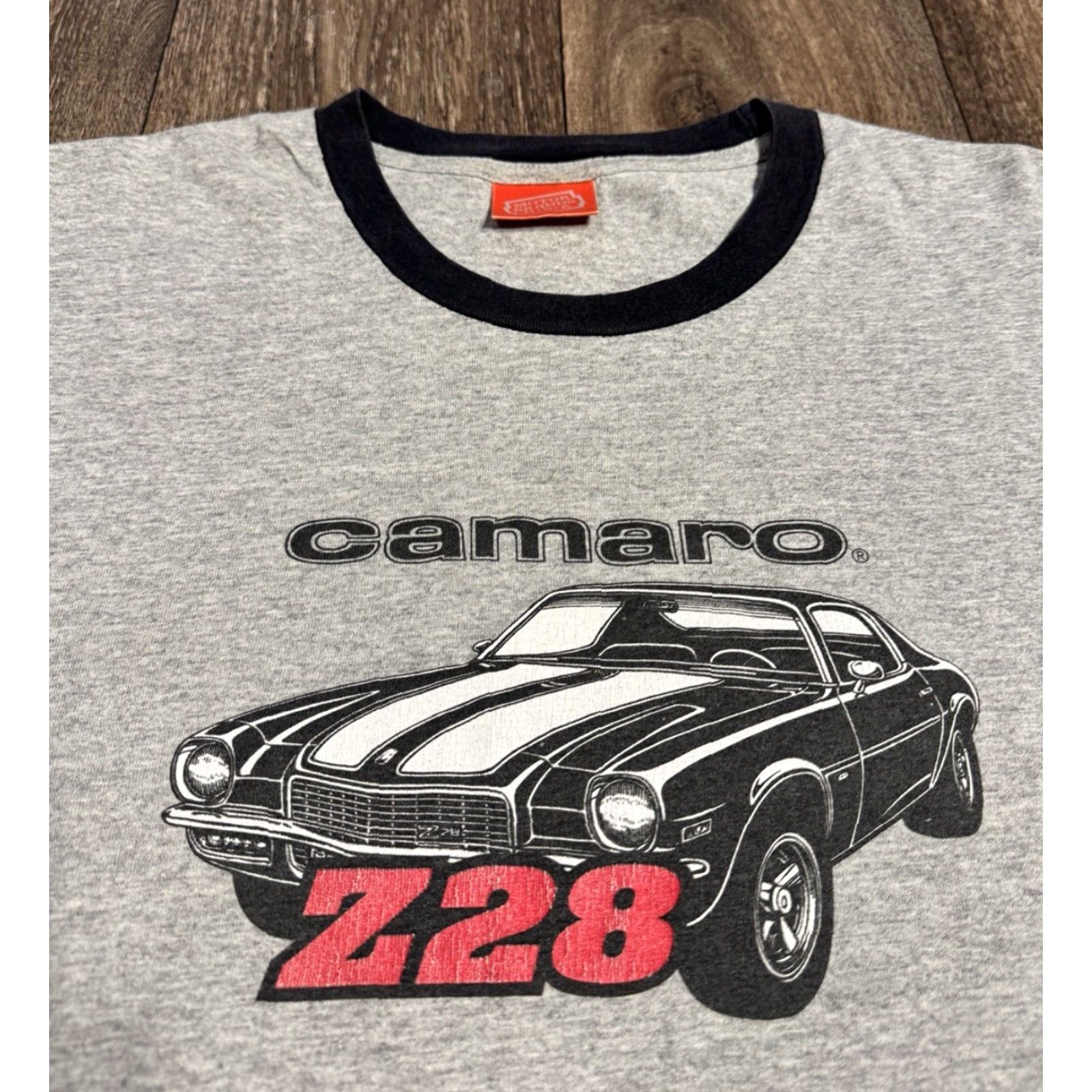 Vintage VINTAGE Dodge Camaro Z28 Classic American Muscle Car Grey Ringer T-Shirt Medium Size US M / EU 48-50 / 2 - 2 Thumbnail