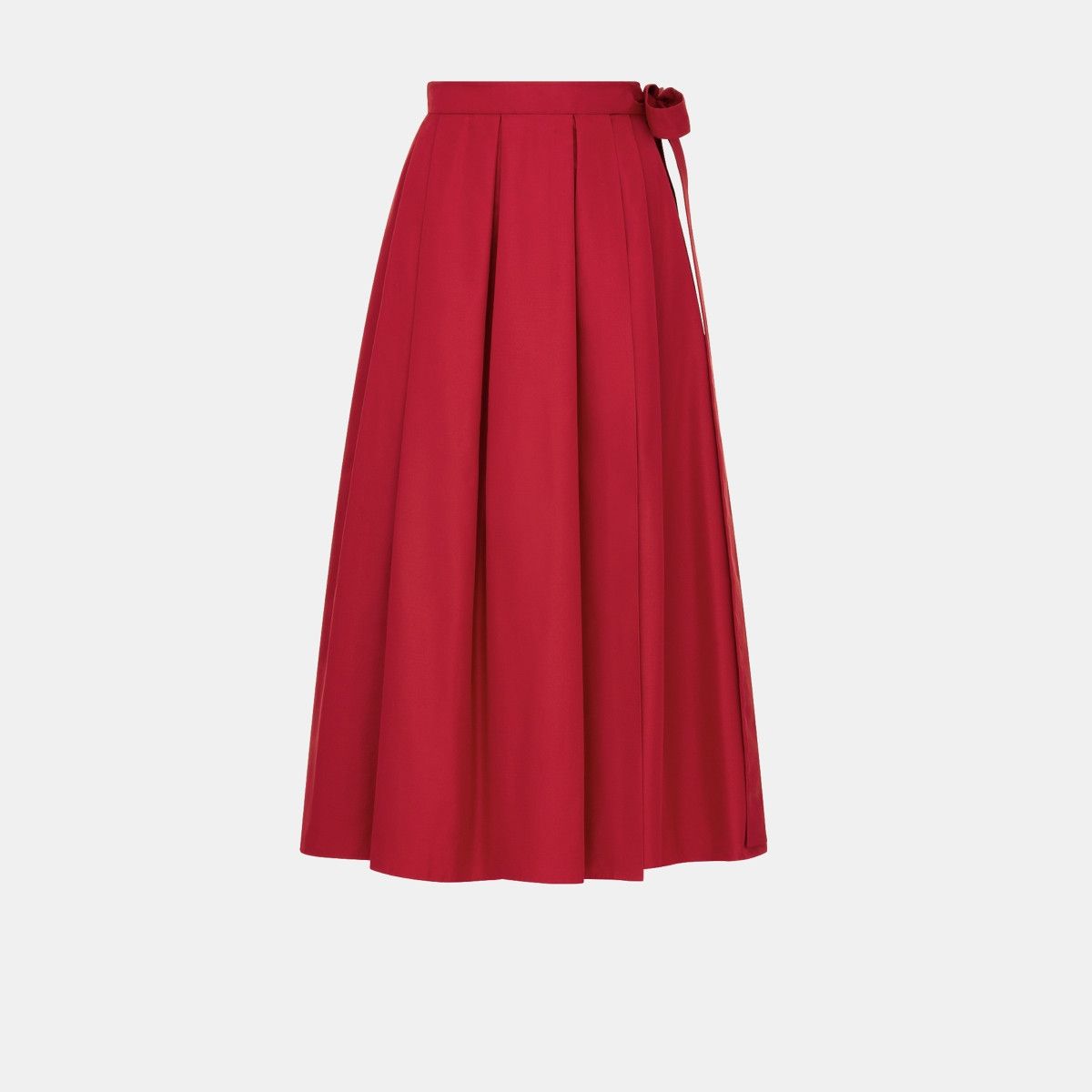 O1bcso1str0826 Mid-Length Flared Skirt In Red, Women's