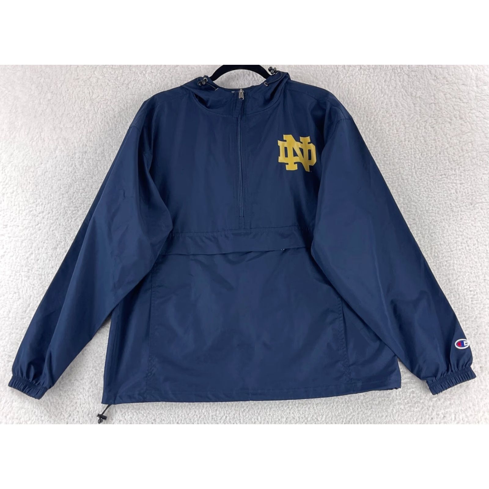Champion Champion Jacket Mens Notre Dame Fighting Irish Blue Hoodie Long Sleeve Medium Shirt Size US M / EU 48-50 / 2 - 2 Thumbnail