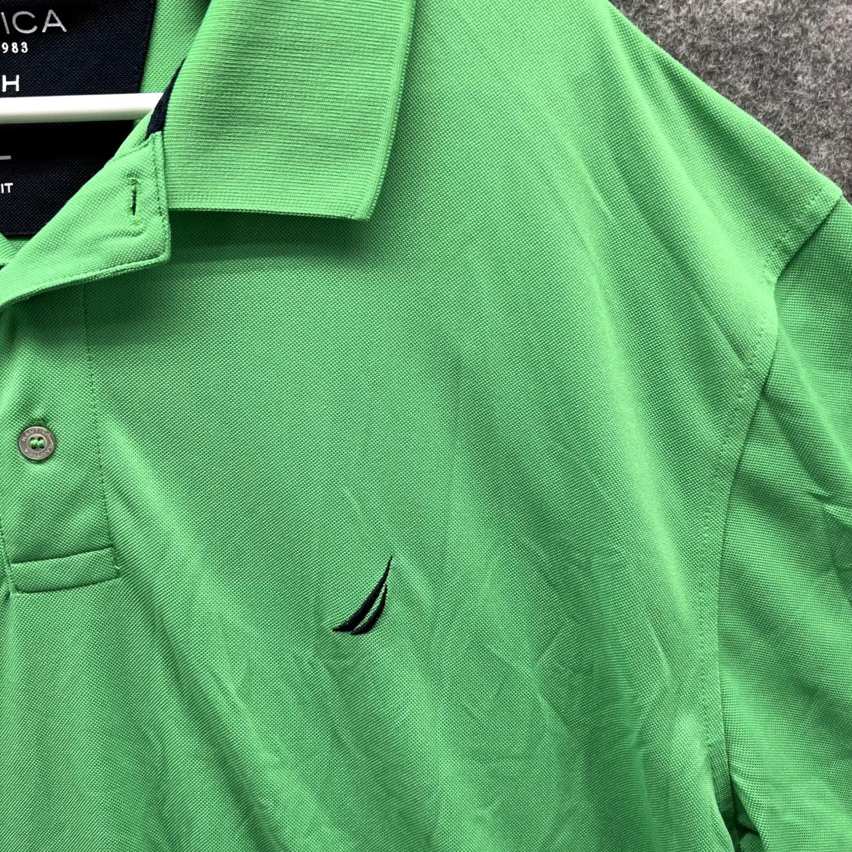 Nautica Nautica Polo Shirt Men XXL Green Slim Fit Logo Casual Preppy Pique Shirt Size US XXL / EU 58 / 5 - 4 Thumbnail