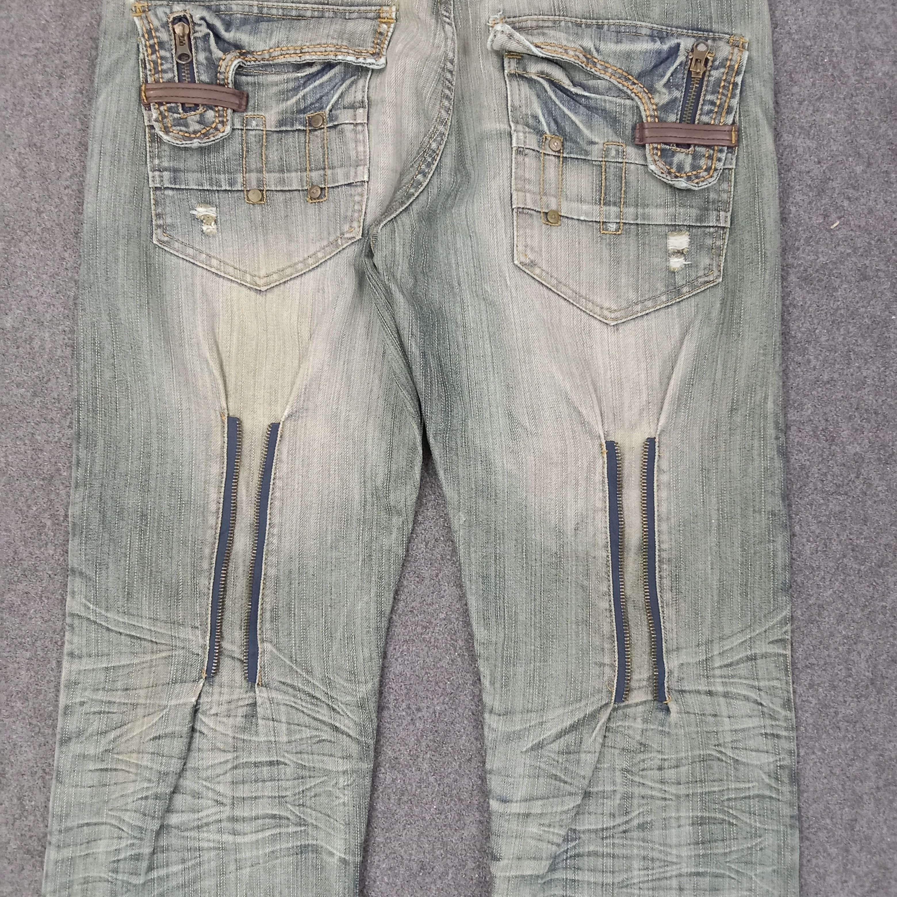 FUSAI F.U.S.A.I Focus USA Bikers Knee Denim Jeans C258N25 Size US 32 / EU 48 - 2 Thumbnail
