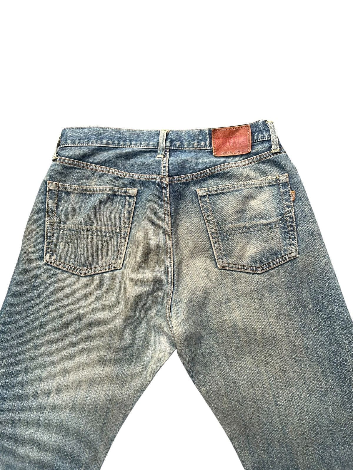 Edwin Vintage Edwin 505XX Selvedge Distresed Denim Size US 33 - 9 Thumbnail