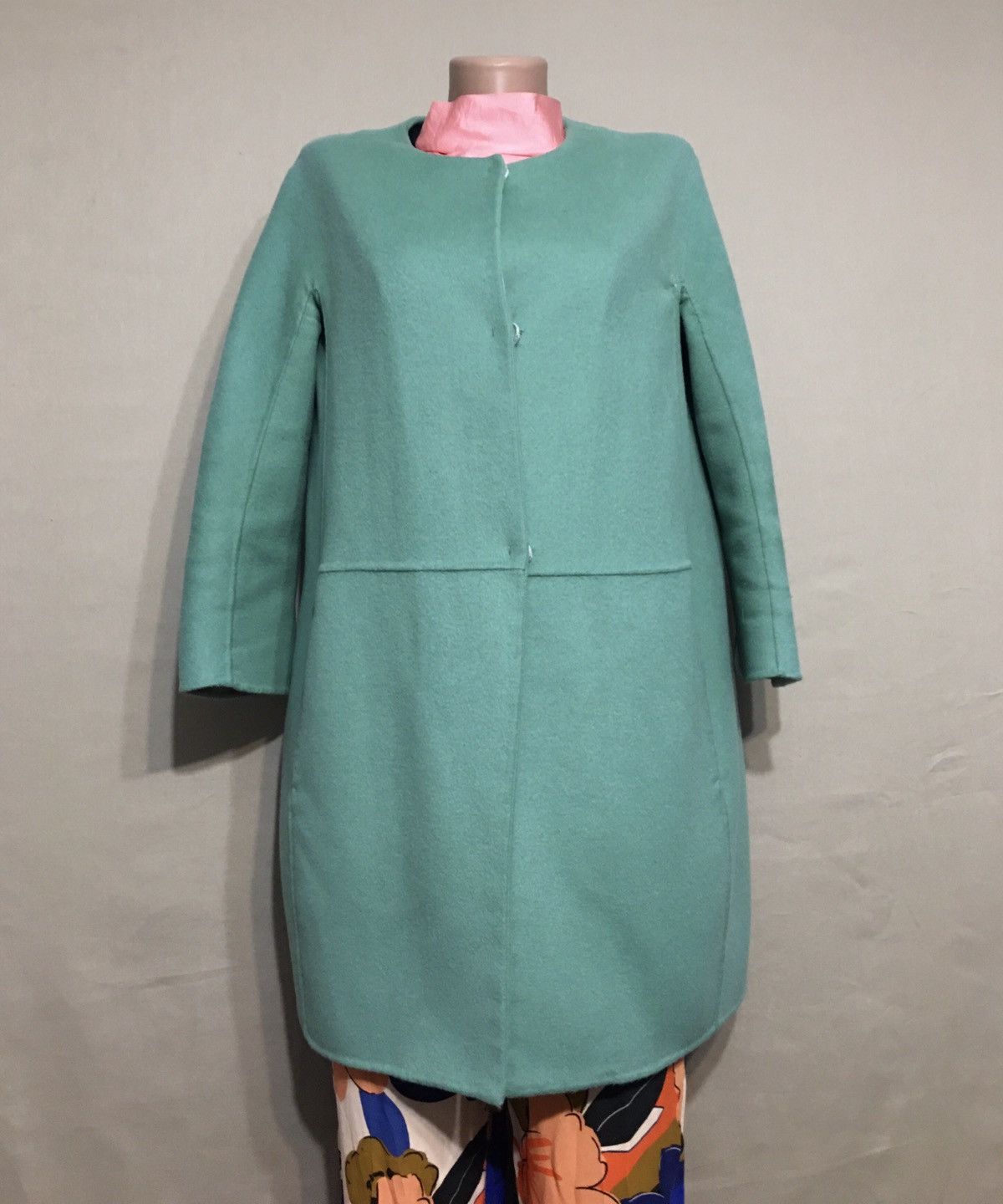 Image of Max Mara Mint Virgin Wool Angora Coat Jacket Eu 34 Us 4 in Mint Green, Women's (Size Small)