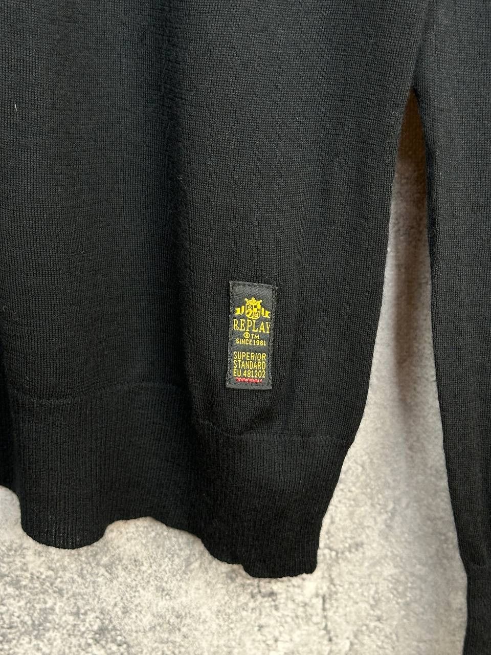 Replay Replay Exclusive Knitwear 100% Lana Wool Sweater Black Crew Size M / US 6-8 / IT 42-44 - 9 Thumbnail