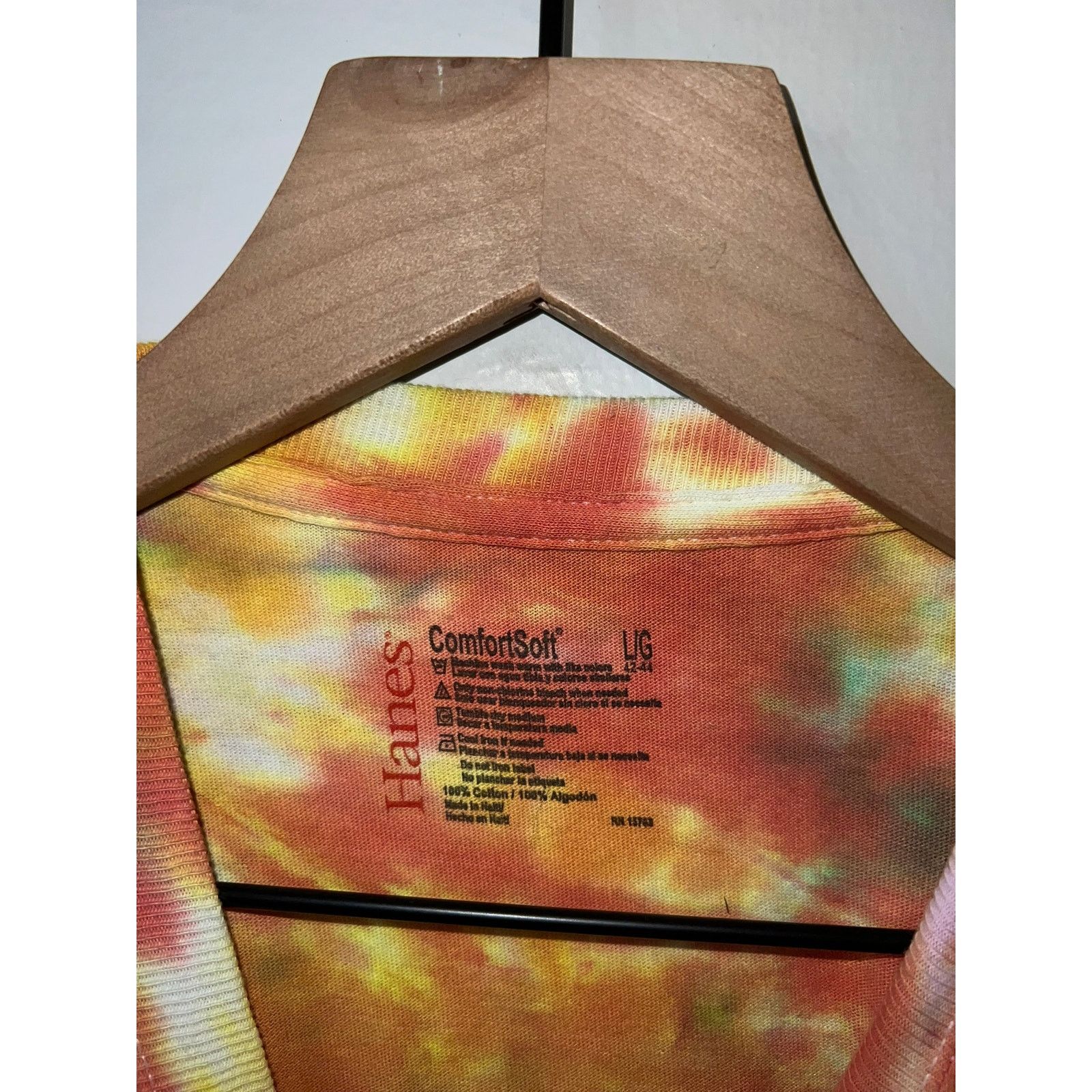 Hanes Hanes Comfort Soft Tie Dye Shirt Red Yellow Tee 2000s Large Size US L / EU 52-54 / 3 - 6 Thumbnail