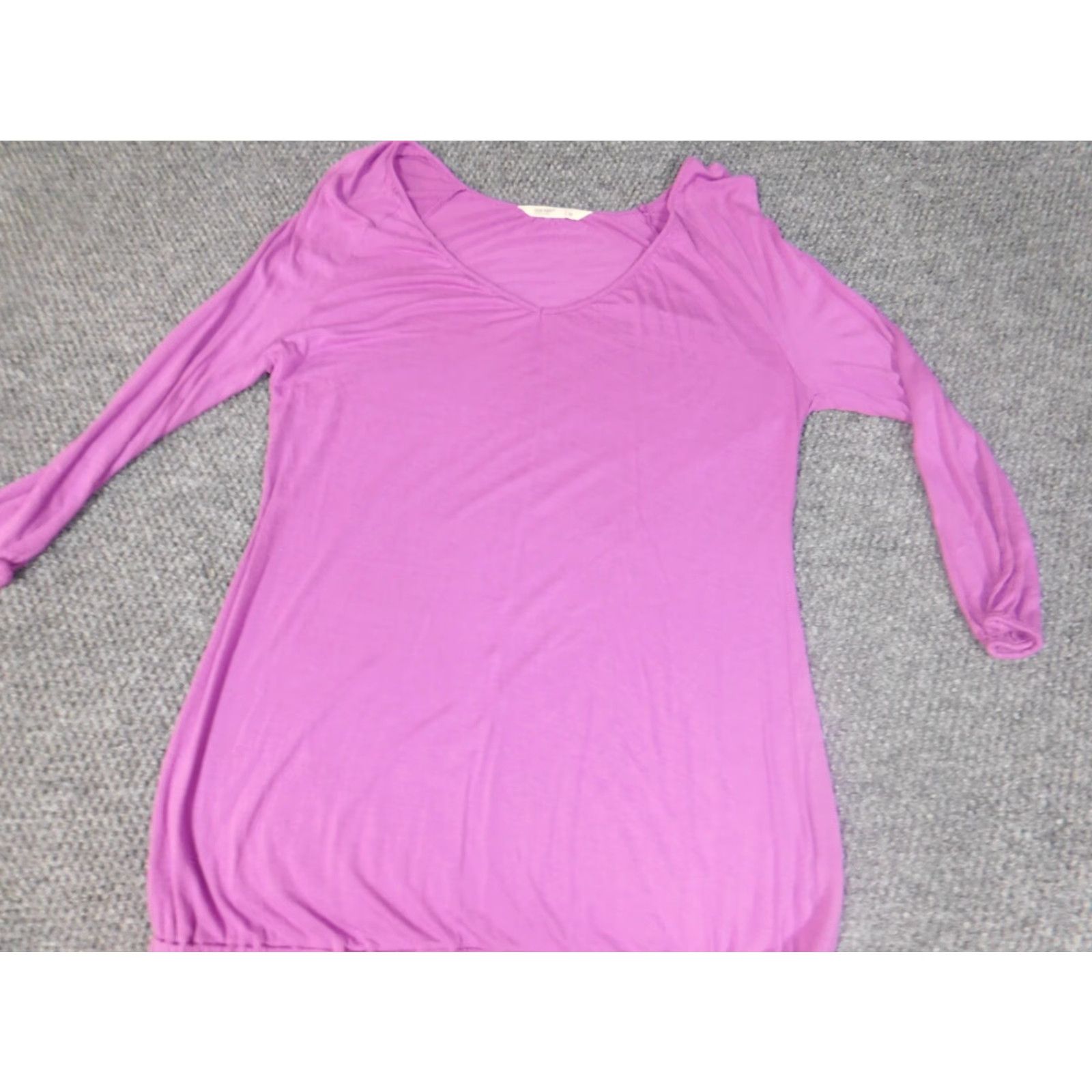 Old Navy Old Navy Womens Blouse M Purple Stretch Crew Neck Pullover Casual Regular Size M / US 6-8 / IT 42-44 - 3 Thumbnail