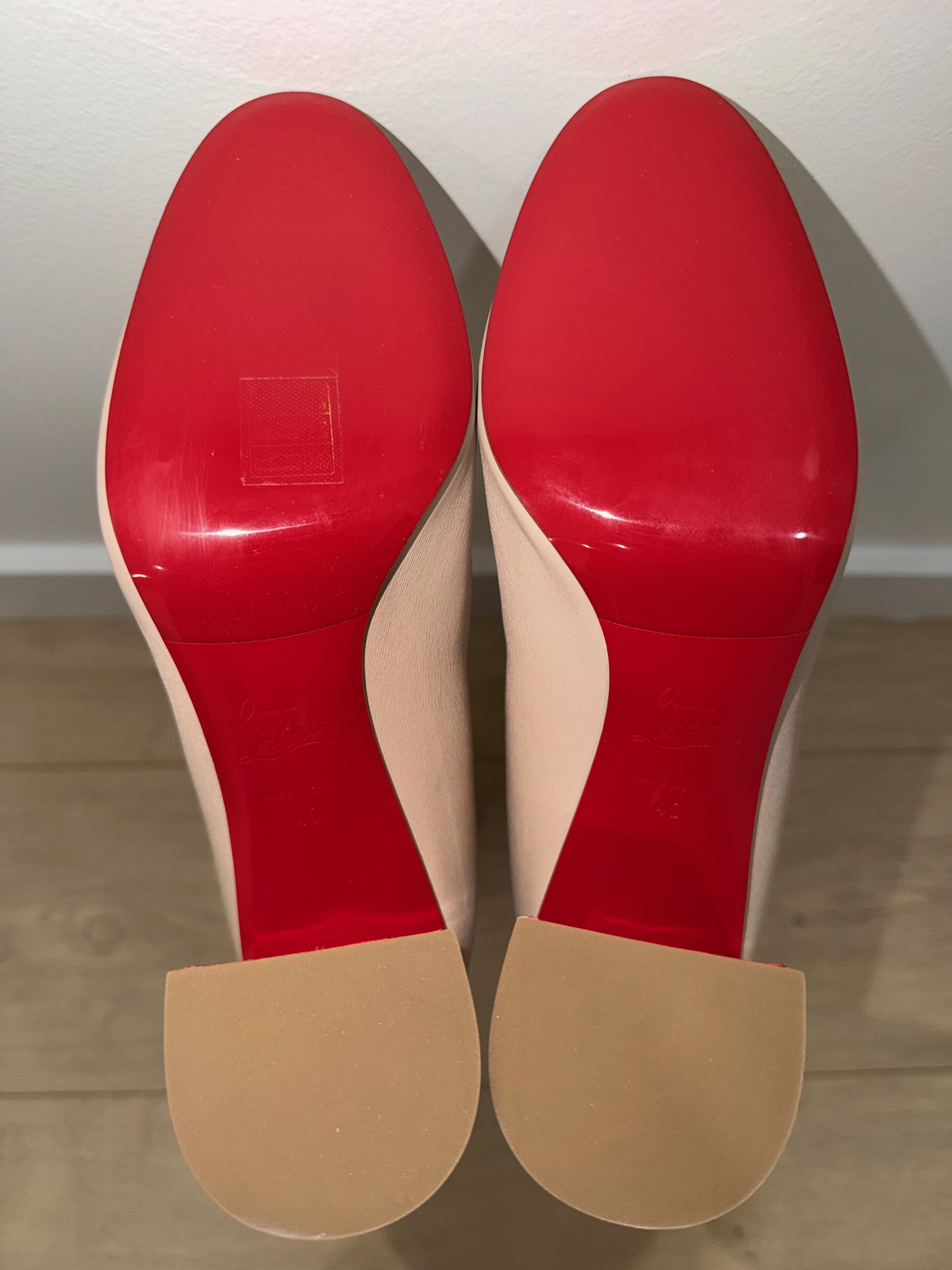 Christian Louboutin Janitta 85 Pearl Beige Sugar Leather Knee High Heel Boot 40 Size US 10 / IT 40 - 24 Thumbnail