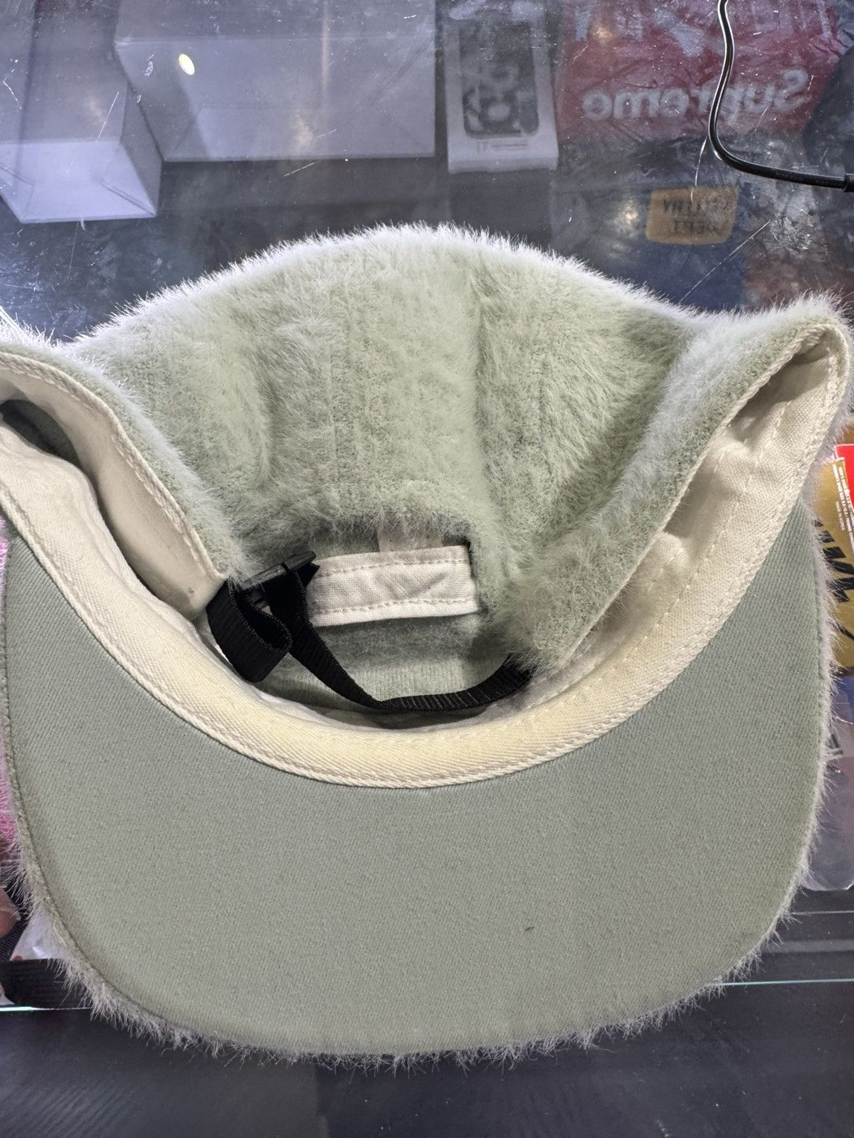 Supreme SUPREME Faux Fur Camp Cap Light Blue Hat Adjustable Strap Size ONE SIZE - 2 Thumbnail