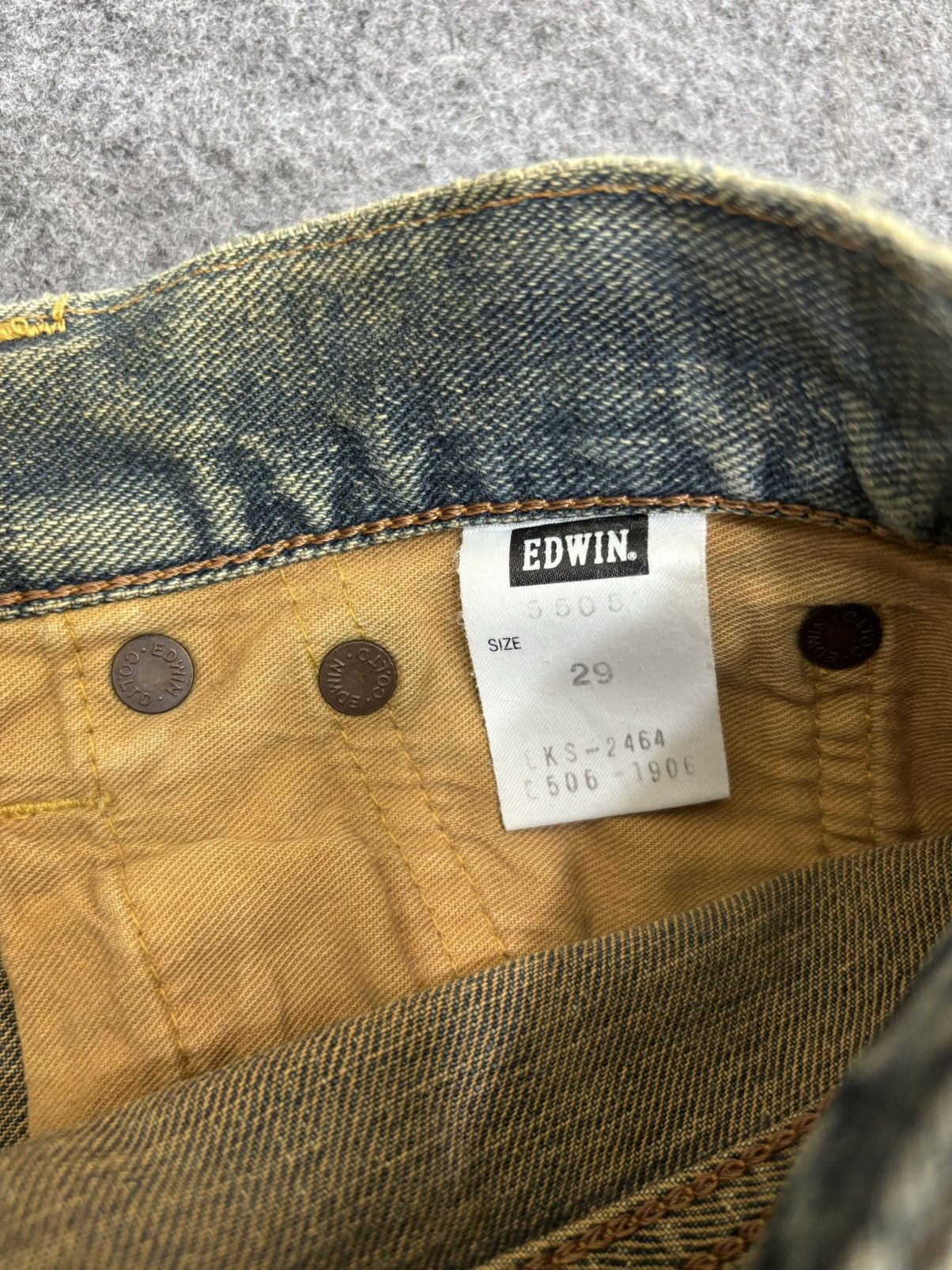 Edwin 💥Rare Selvedge💥Vintage Edwin 505X Yellow Selvedge Denim F578 Size US 29 - 19 Thumbnail