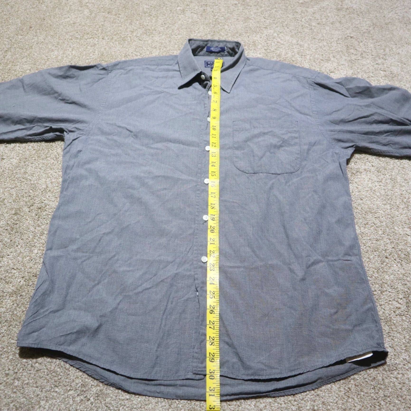 Vintage VINTAGE Ivy Crew Shirt Gray Long Sleeve Button-Down Breast Pocket Mens Size 16 34 / 35 Size US L / EU 52-54 / 3 - 5 Thumbnail