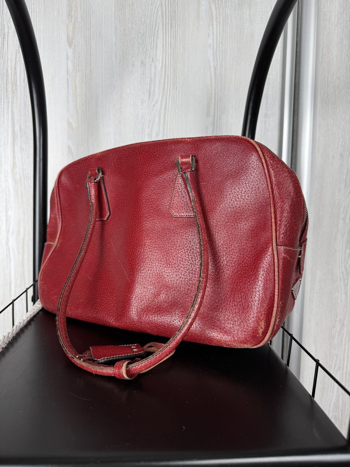 Prada Prada Saffiano Red leather handbag Size ONE SIZE - 3 Thumbnail