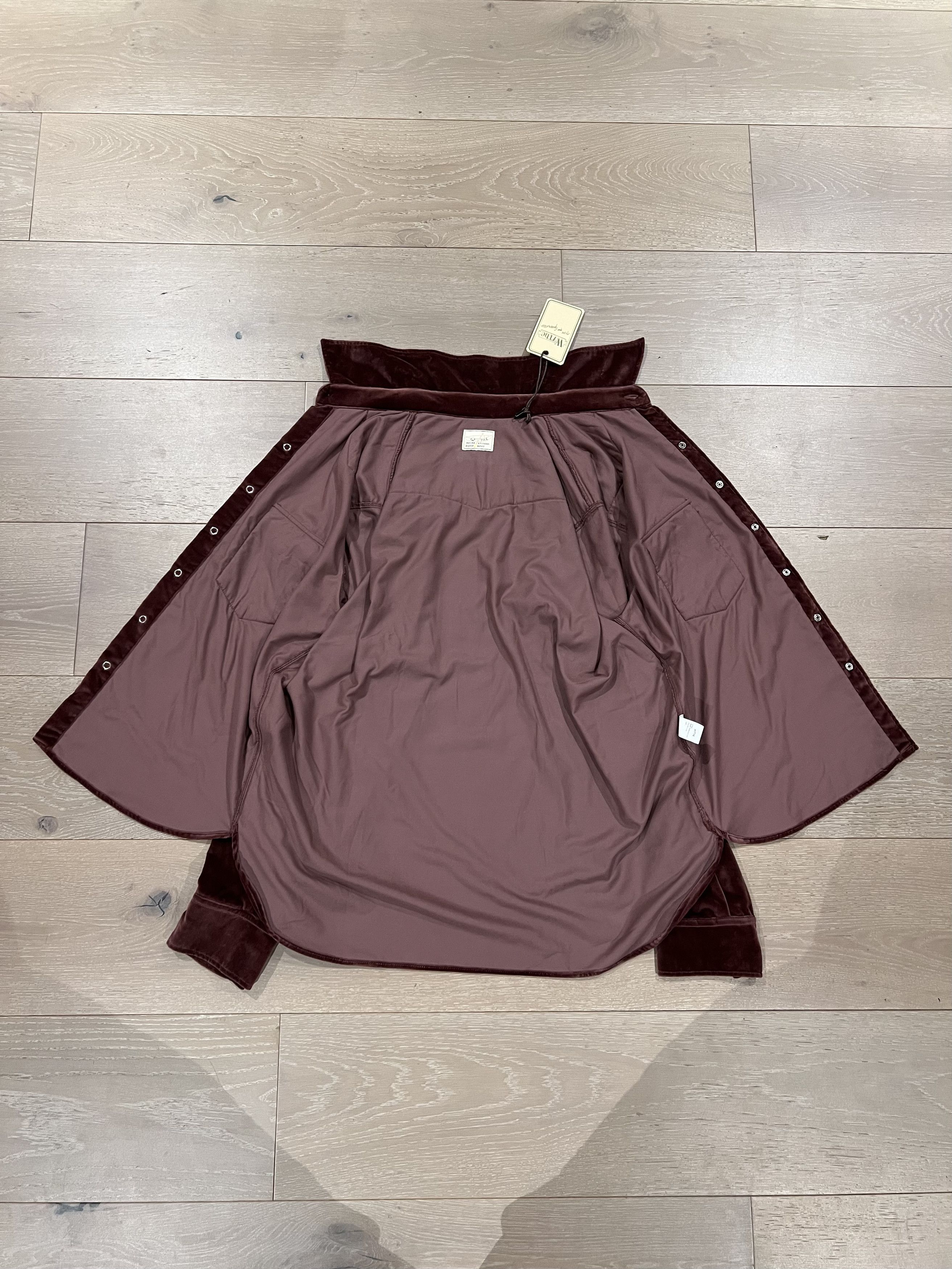 WYTHE 💚 Wythe Velvet Pearlsnap Shirt Plum Large NEW Size US L / EU 52-54 / 3 - 6 Thumbnail
