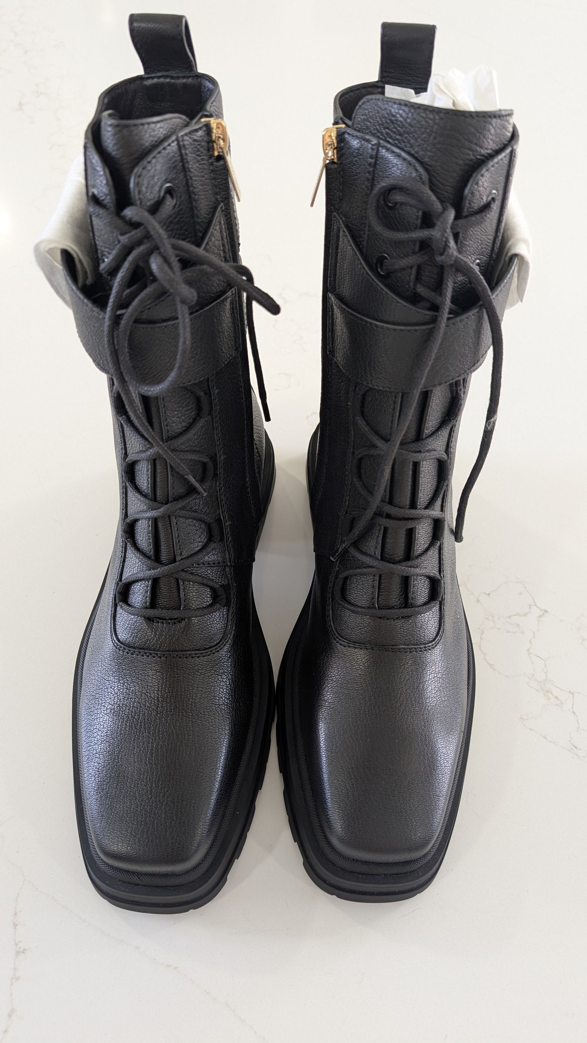 Jimmy Choo Jimmy Choo Noemi 45 Leather Pearl Combat Size 41.5 Boots Size US 11 / IT 41 - 2 Thumbnail