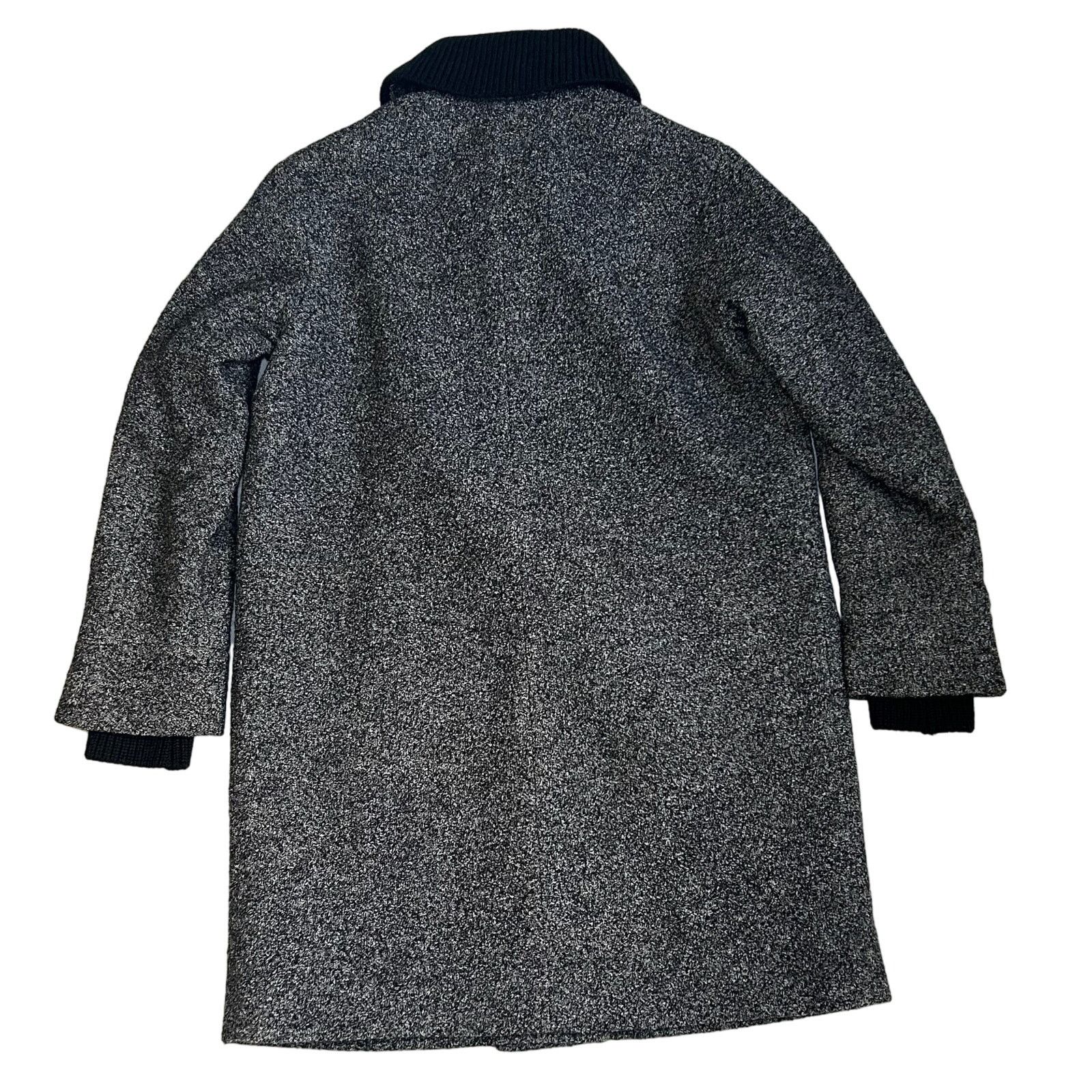 Vince Vince Wool Pea Coat Shawl Collar Gray Black Leather Small Size S / US 4 / IT 40 - 5 Thumbnail