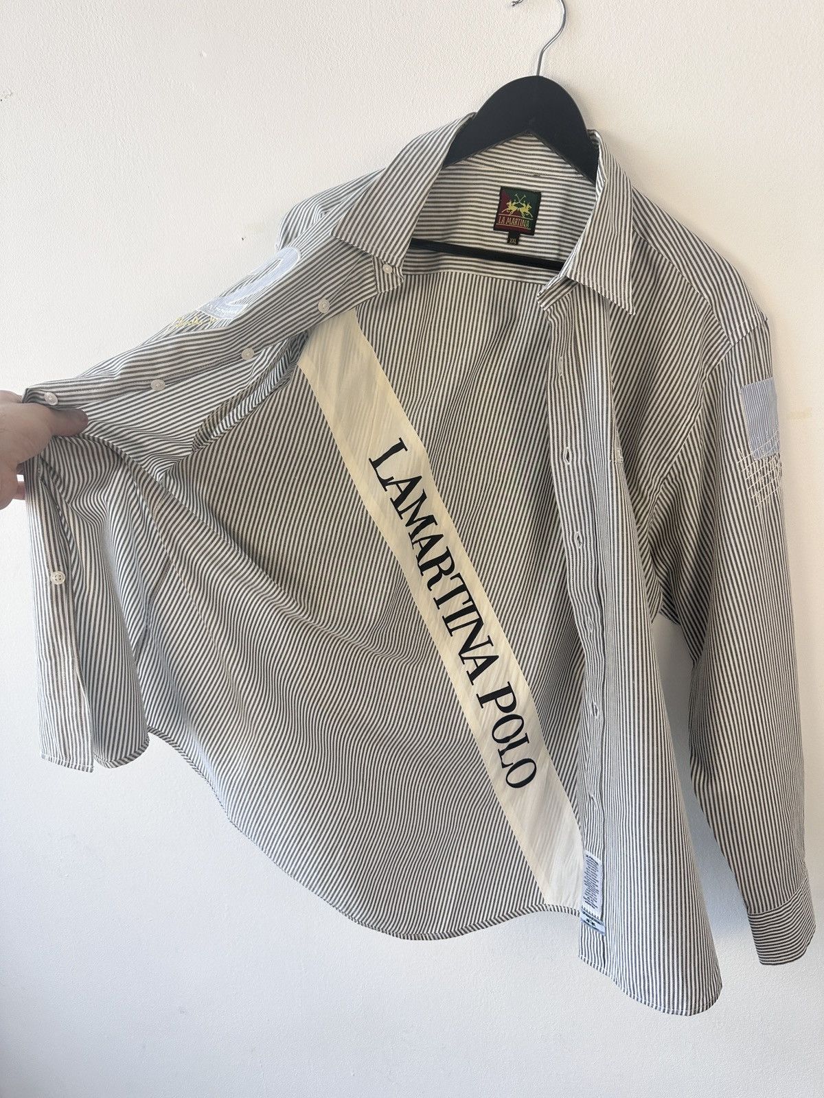 La Martina La Martina Buenos Aires Polo Shirt XXL Striped Multi Patch Size US M / EU 48-50 / 2 - 2 Thumbnail