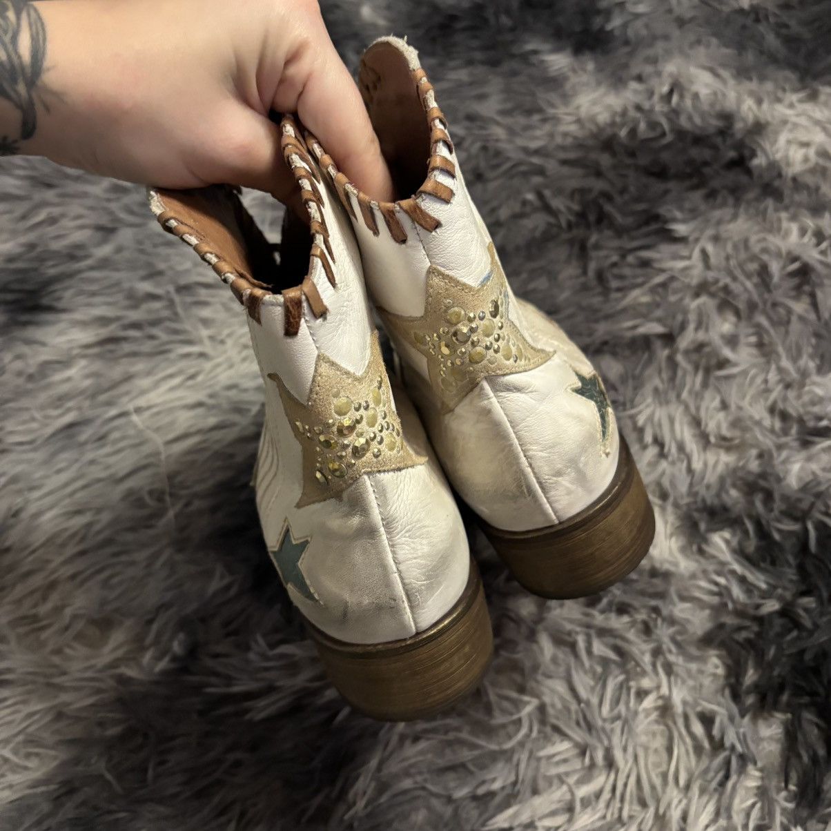 Other × Vintage Italian Vero Cuoio Stars Cowboy Boots amazing beautiful Size US 8 / IT 38 - 6 Thumbnail