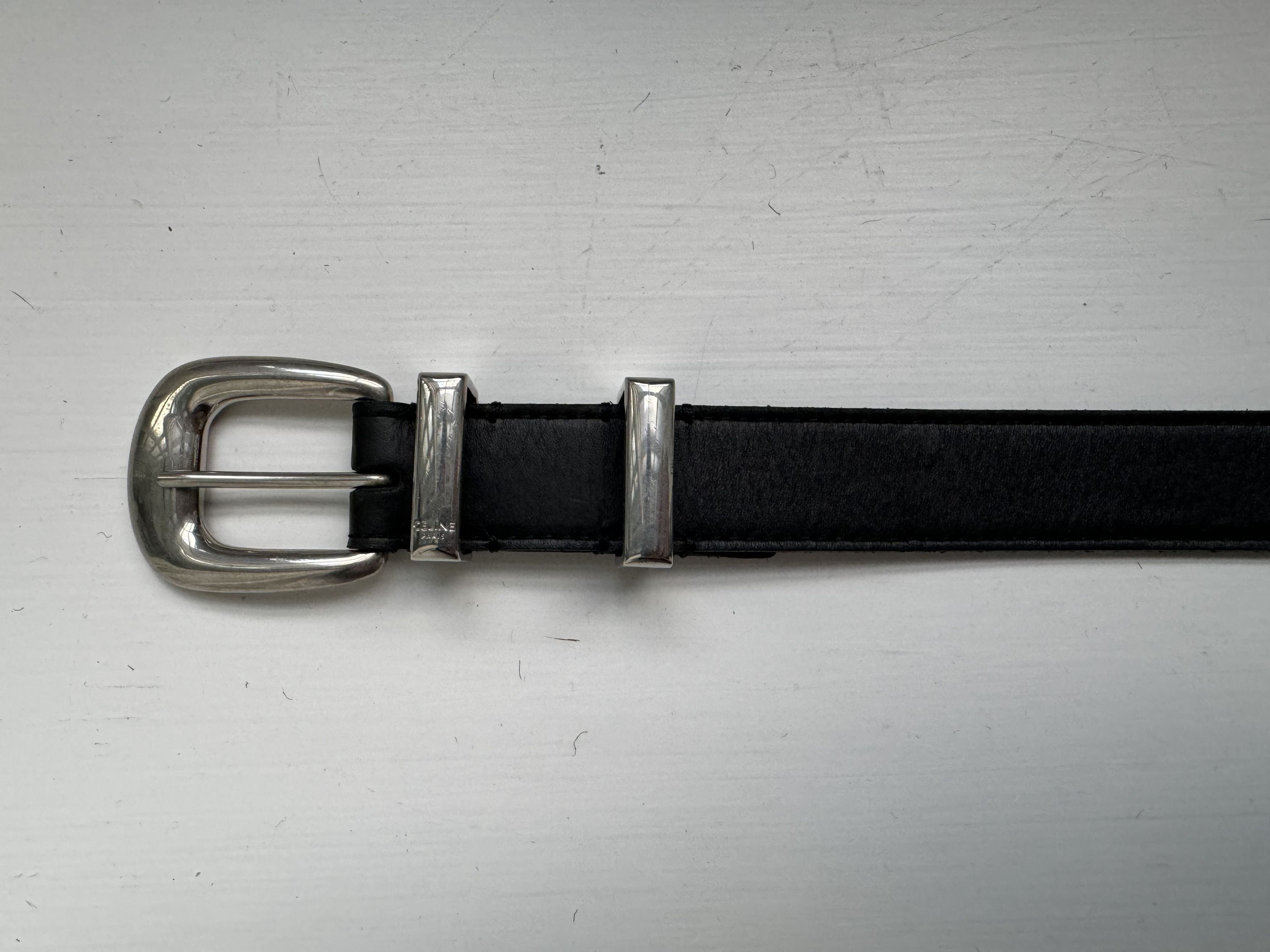 image of Celine Western Belt in Black, Men's (Size 36)
