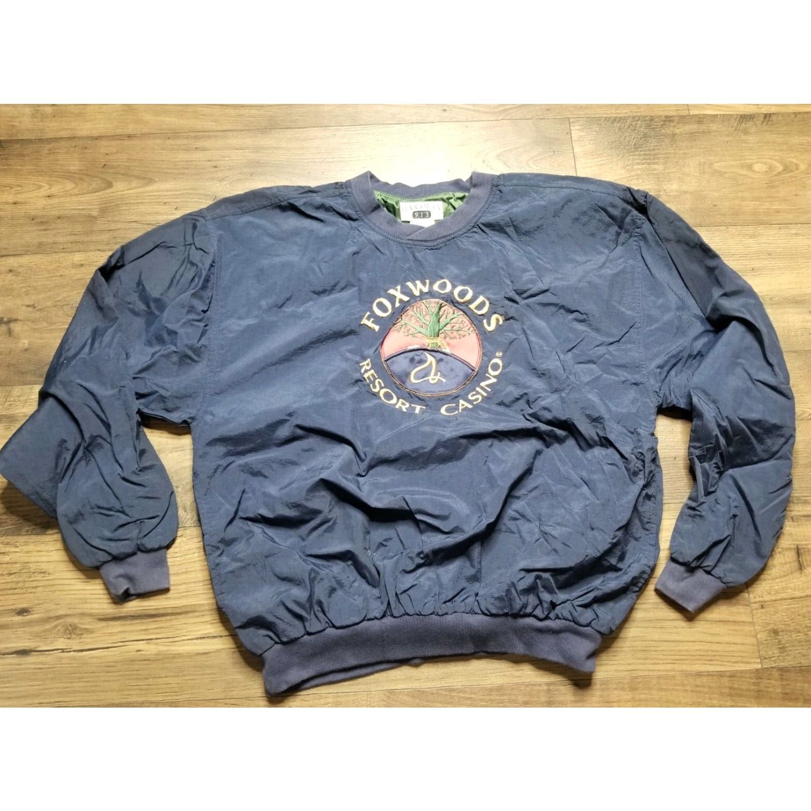 Vintage VTG FOXWOOD'S RESORT Casino Embroidered Jacket M Men Blue Satin Polyester Reversible Windbreaker 80s 90s Oarsman Size US M / EU 48-50 / 2 - 2 Thumbnail