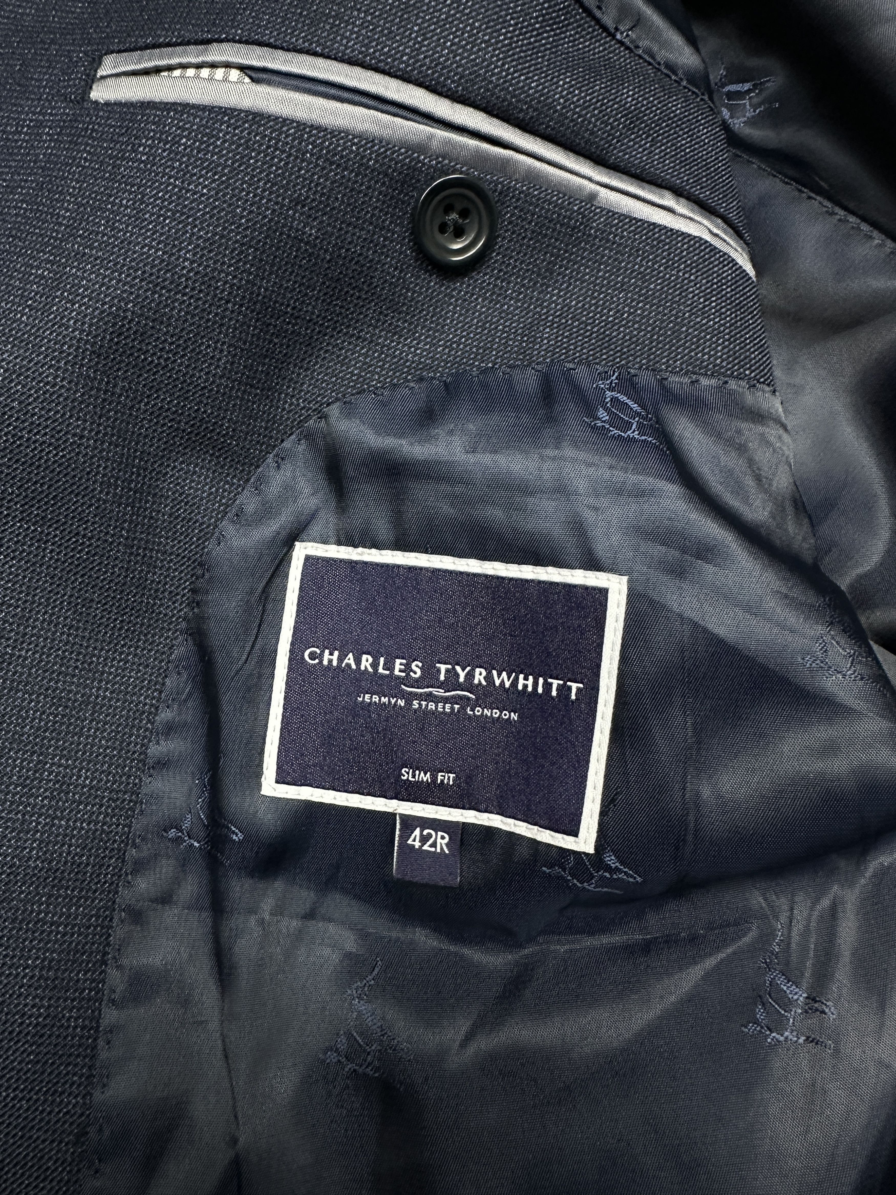 Charles Tyrwhitt Charles Tyrwhitt Mens Wool Suit Blazer + Pants Size 42R - 4 Thumbnail