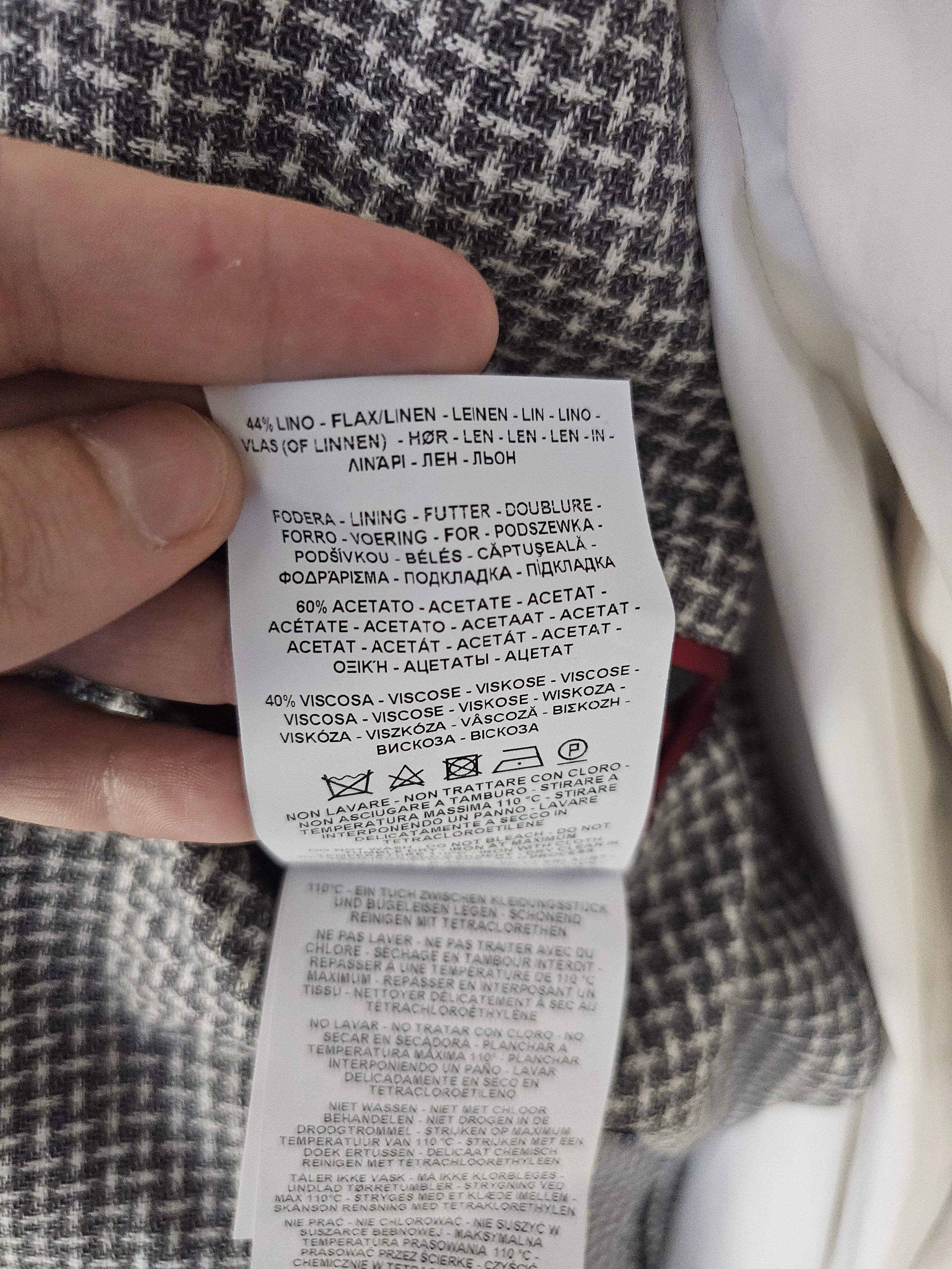 Fay NWT Fay Wool Linen Blazer Unlined Size 50 Gray Size 40R - 12 Thumbnail