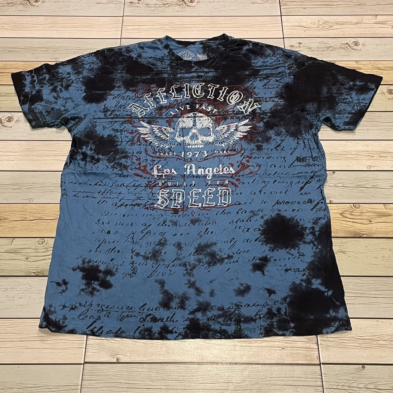 Affliction × Ed Hardy × Tapout Rare Affliction Wings Cross Tee Y2K Style Size US XL / EU 56 / 4 - 1 Thumbnail