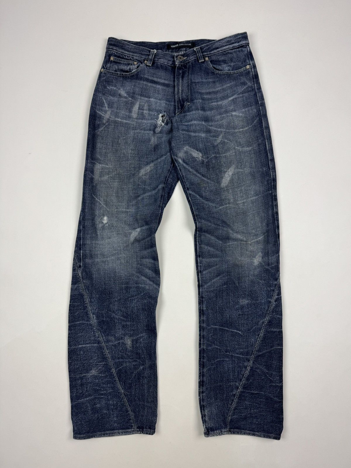 Versace Jeans Couture Distressed Versace Jeans Couture Washed Denim Jeans Size US 33 - 3 Thumbnail