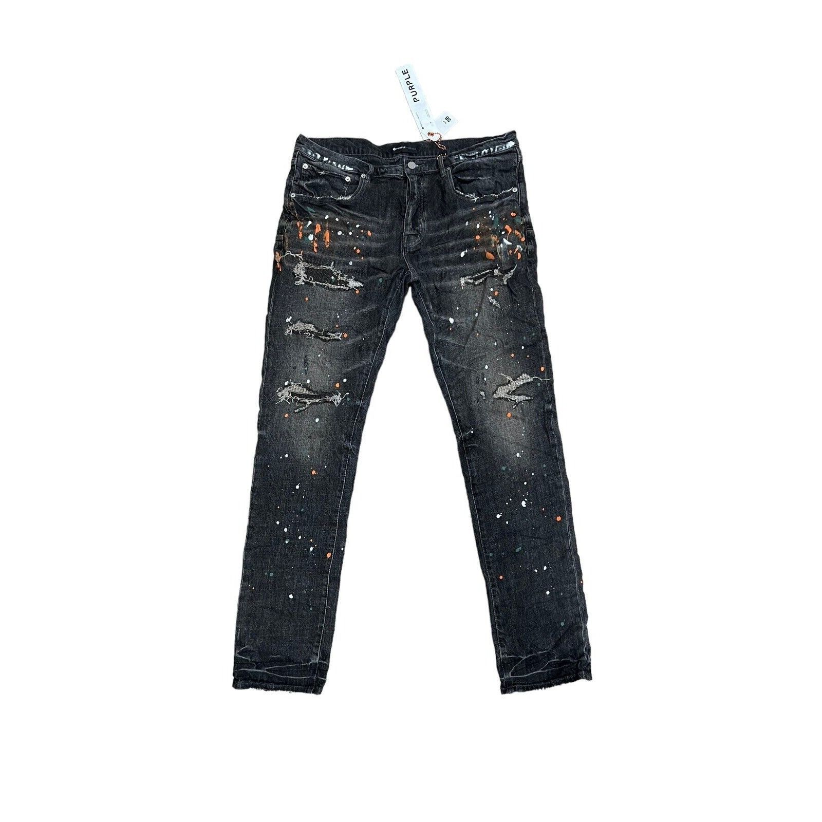 image of Jeans Mens Slim Fit P001 $295 Black Size 38/32